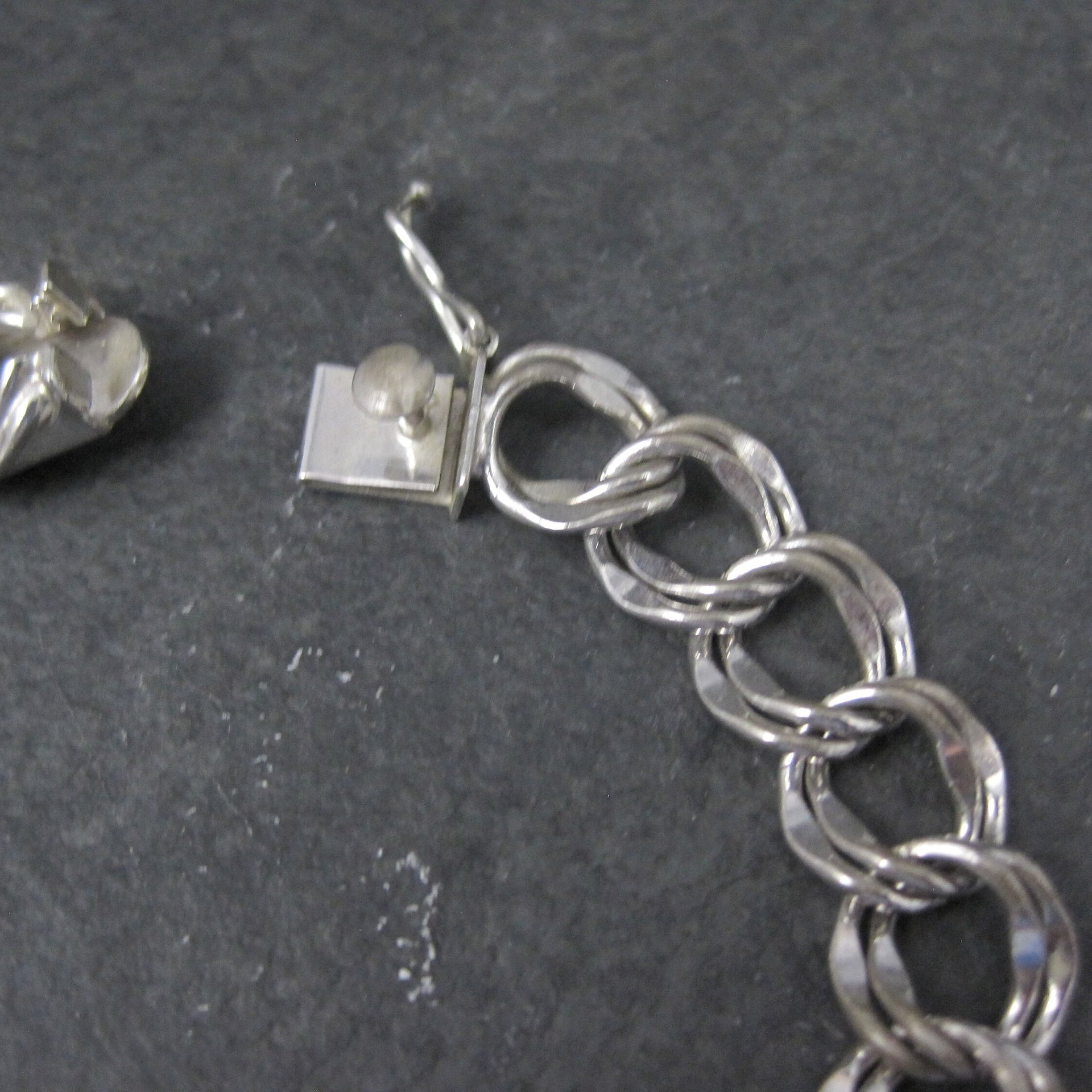 Vintage Sterling Chain Bracelet 7.5 Inches