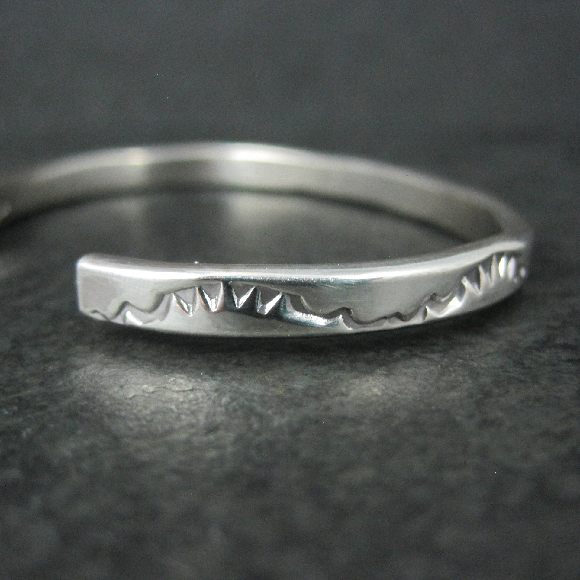 Southwestern Vintage Sterling Cuff Bracelet 6 Inches Tahe