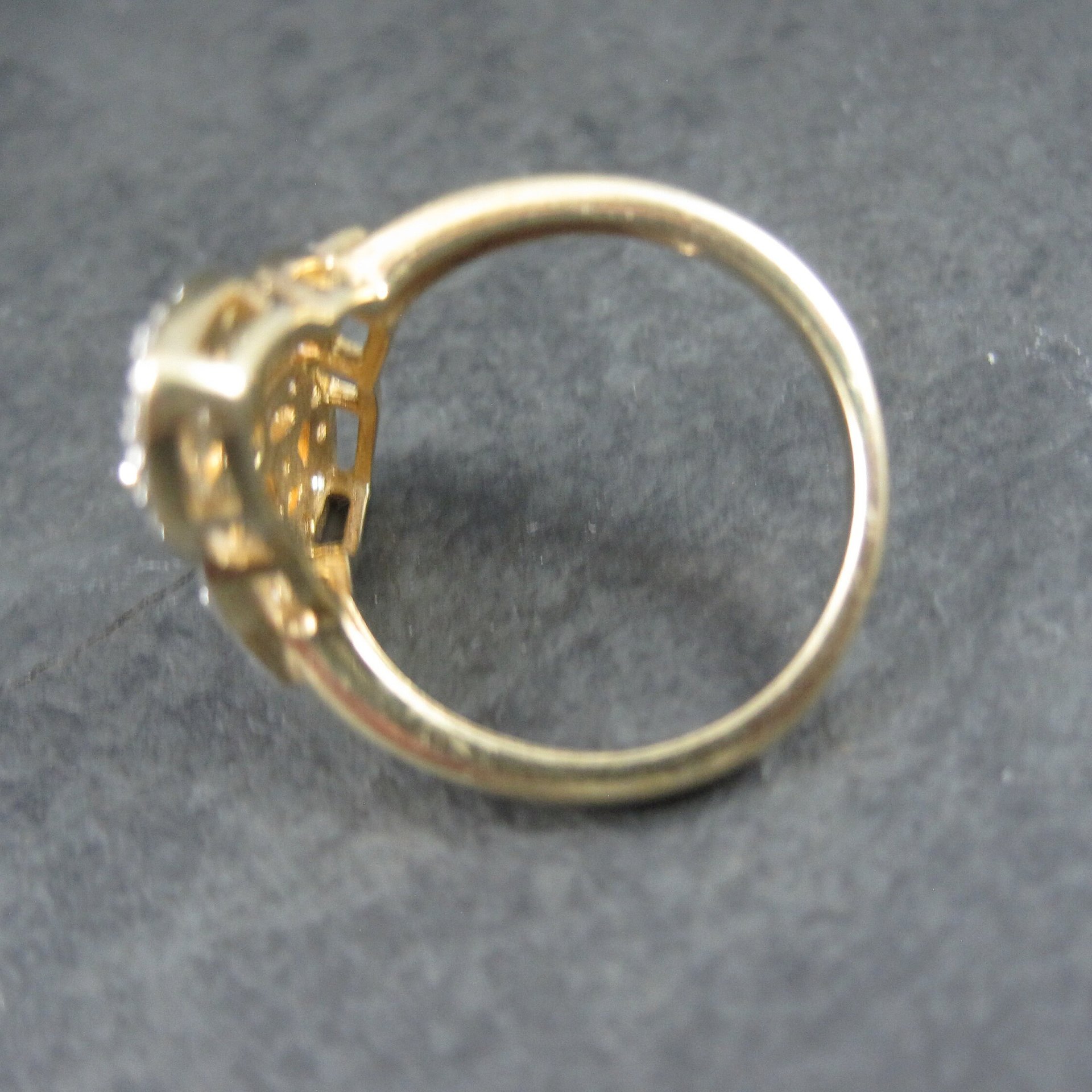 Vintage Vermeil Sterling Sapphire Ring Size 8