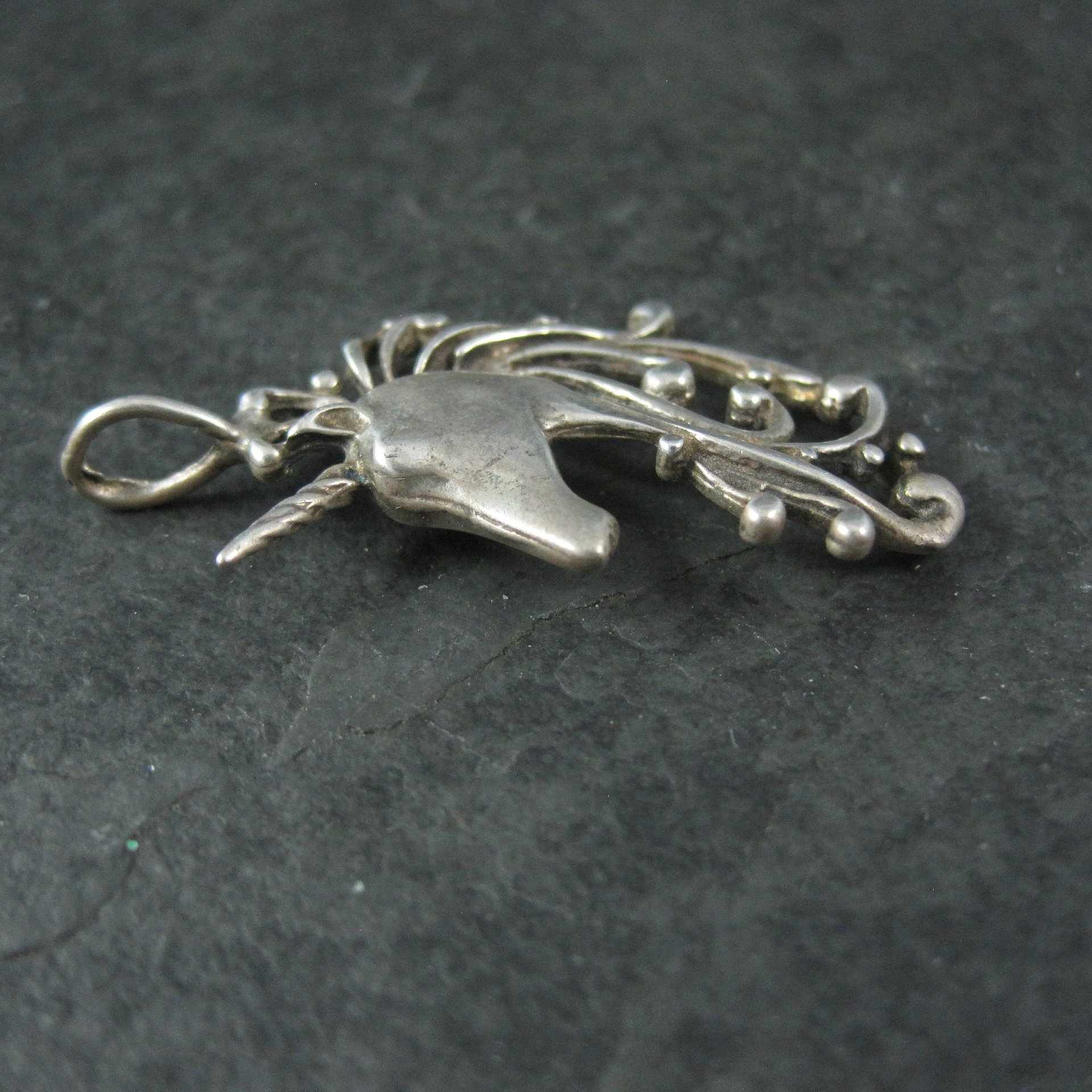 Vintage Sterling Unicorn Pendant