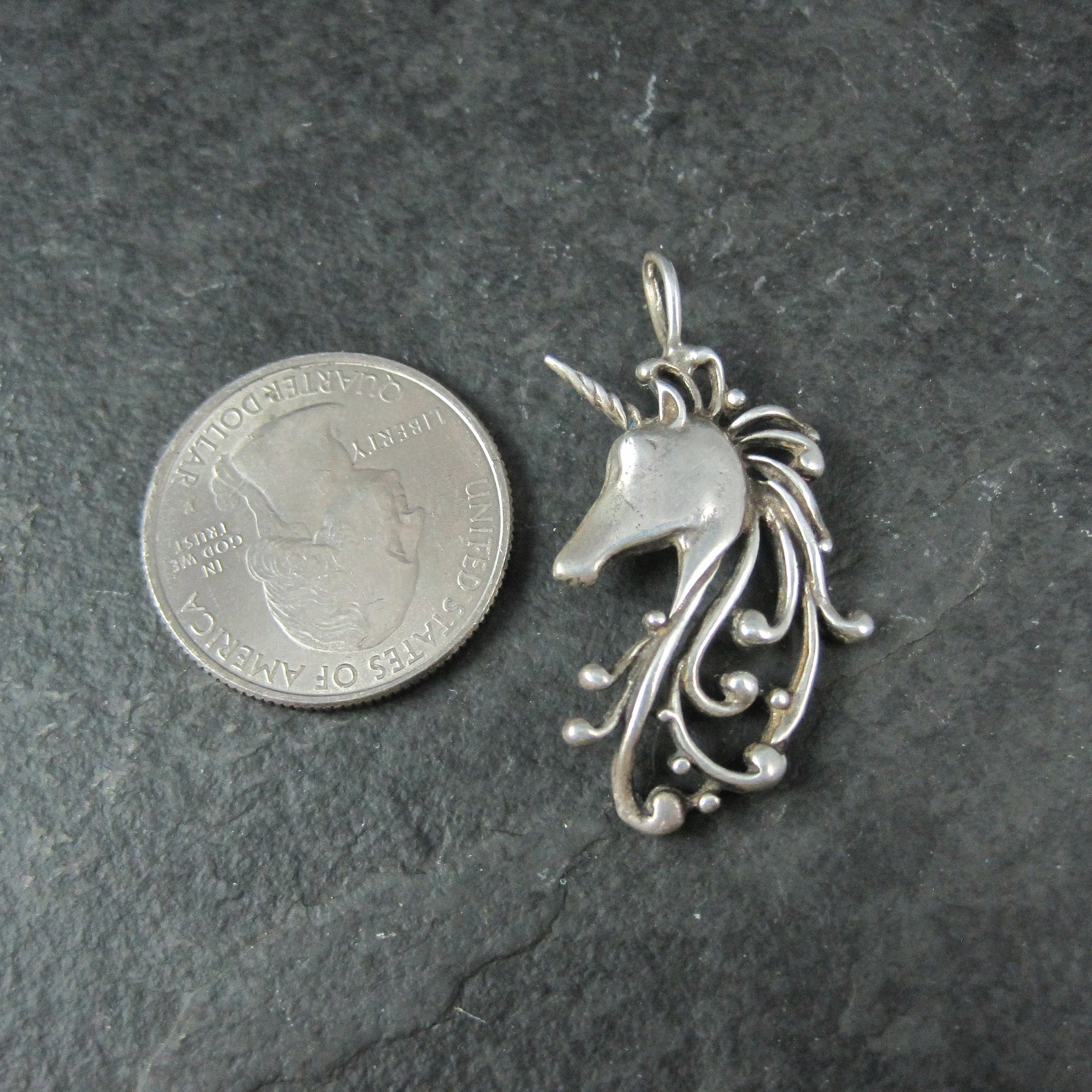 Vintage Sterling Unicorn Pendant