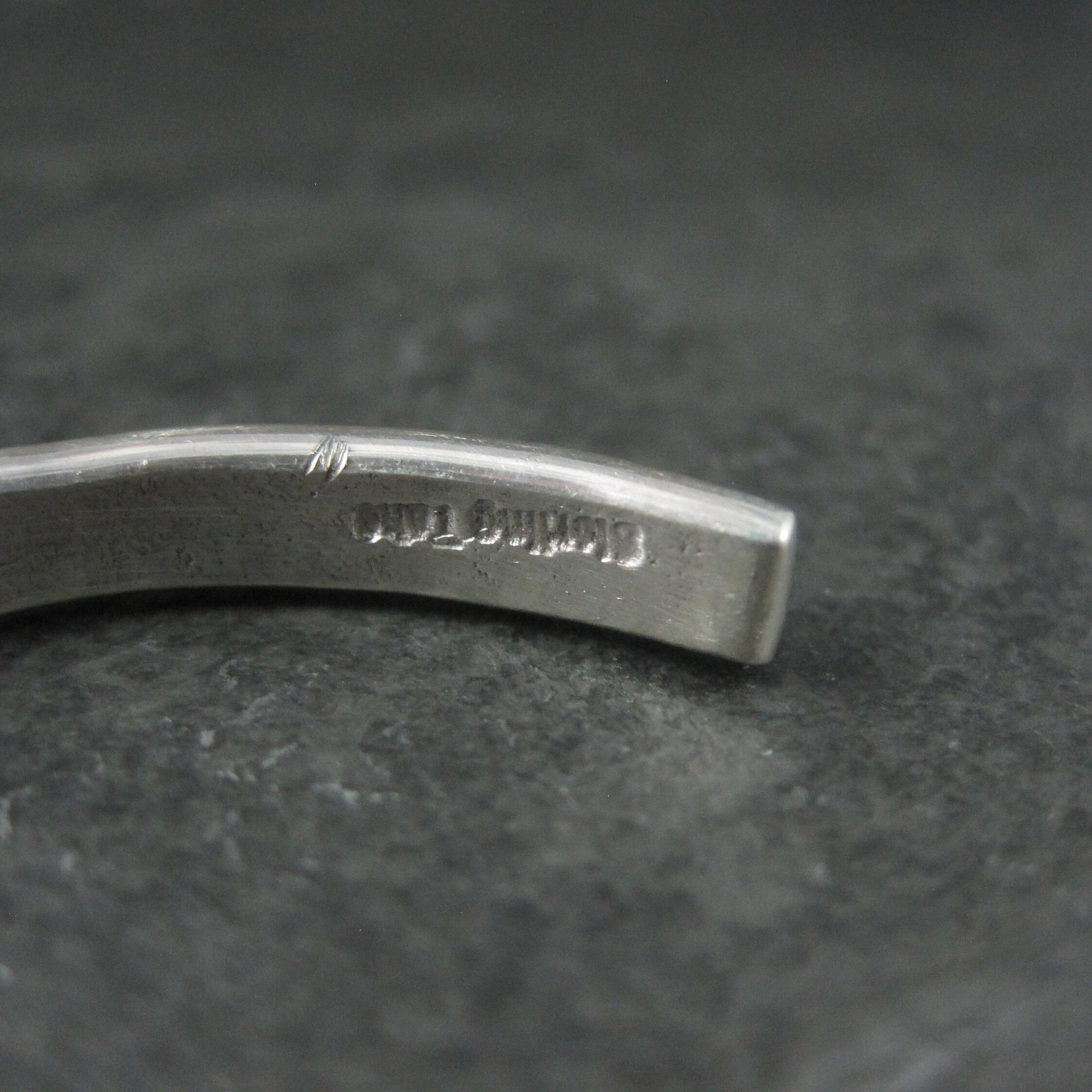Southwestern Vintage Sterling Cuff Bracelet 6 Inches Tahe