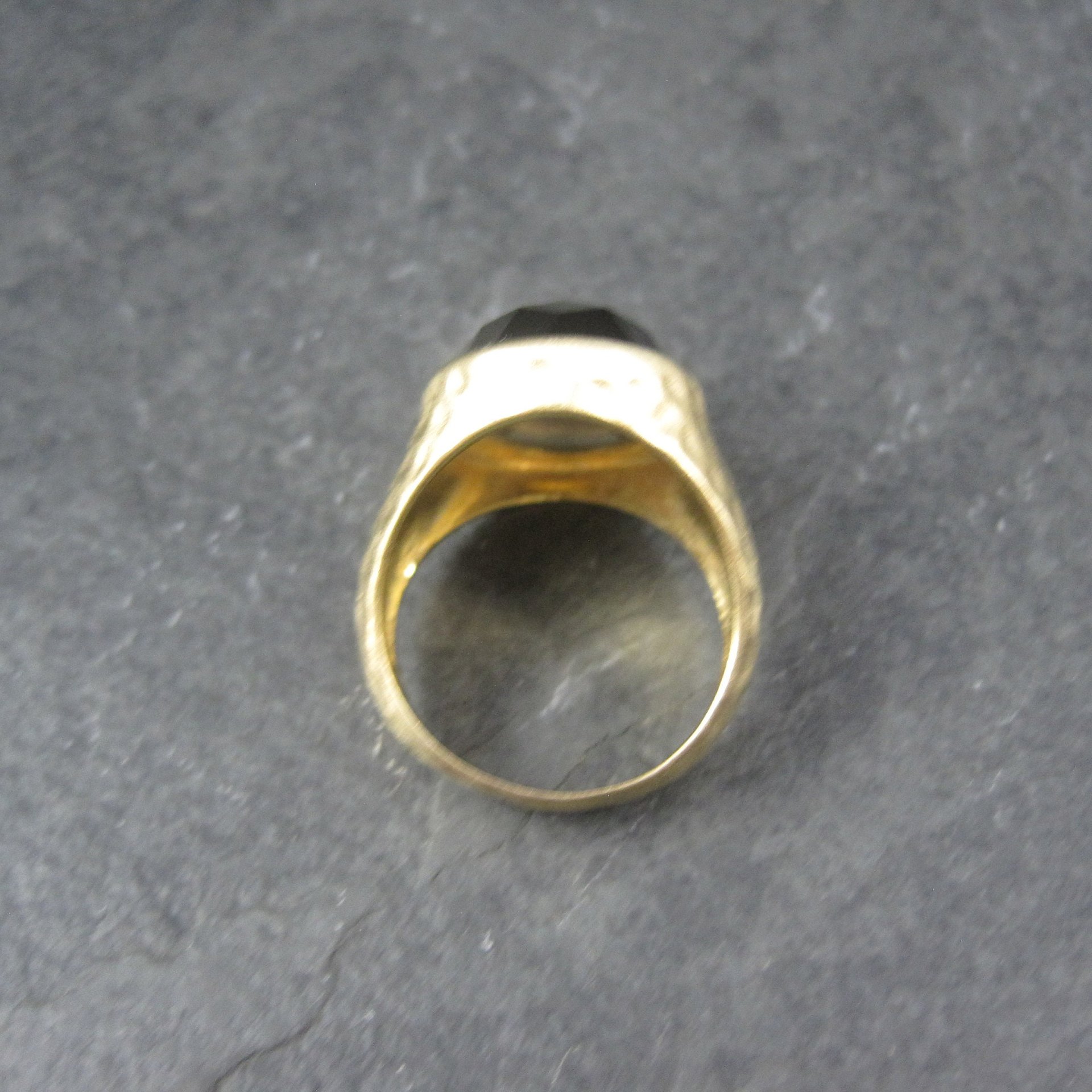 Vintage Vermeil Sterling Smoky Topaz Ring Size 8