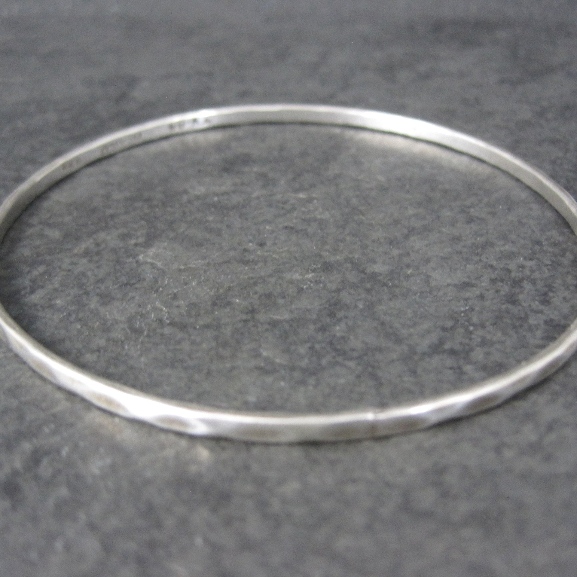 Dainty Mexican Sterling Bangle Bracelet 8 Inches