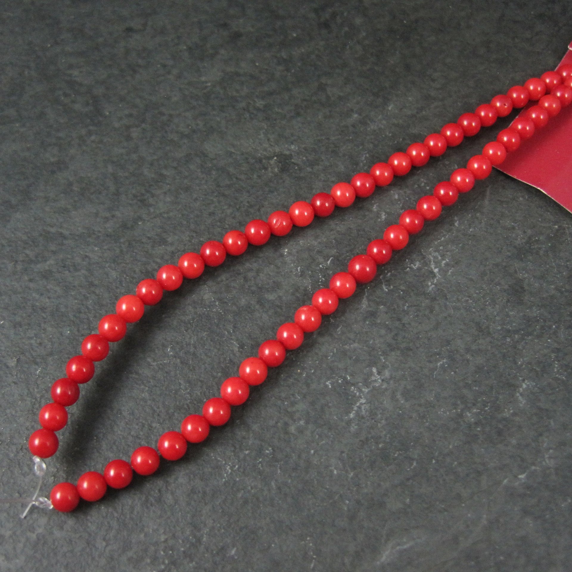 Red Bamboo Coral Beads 4mm Round Bead Gallery