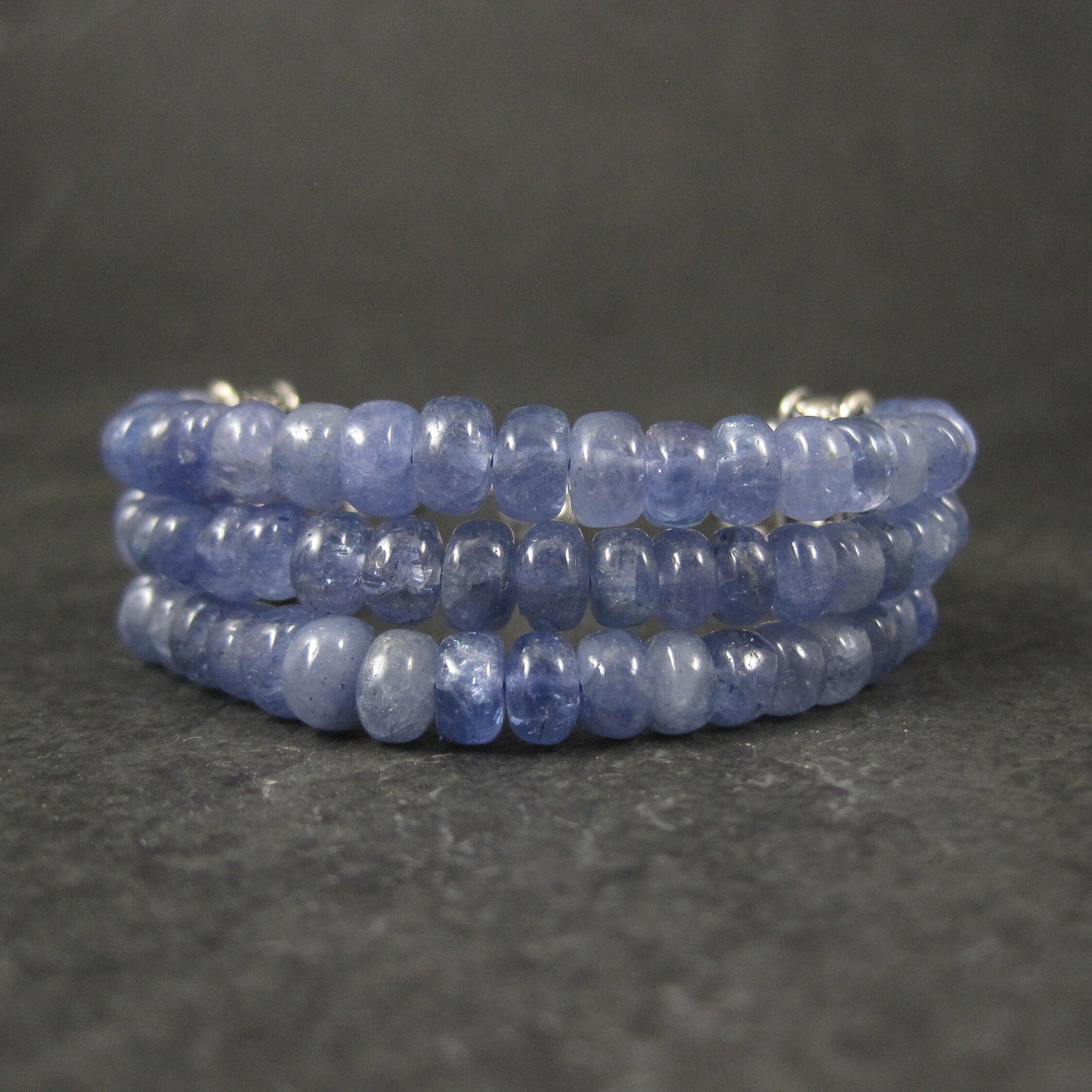 Sterling Tanzanite Bolo Bracelet 6-8"