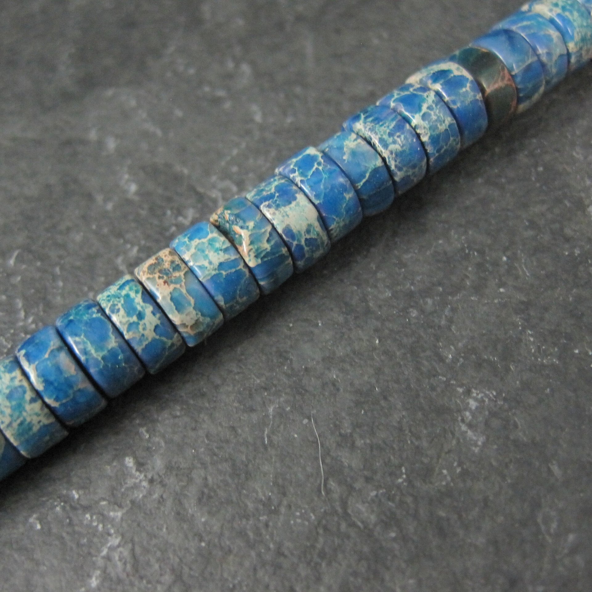 Blue Imperial Jasper Beads 3x7mm
