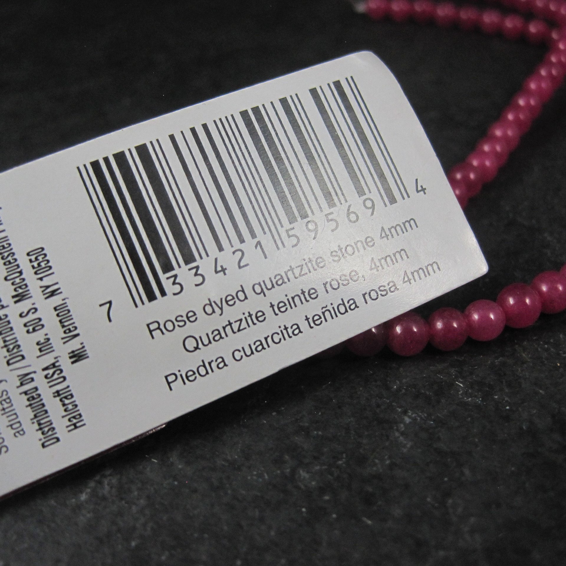 Round 4mm Pink Quartzite Beads