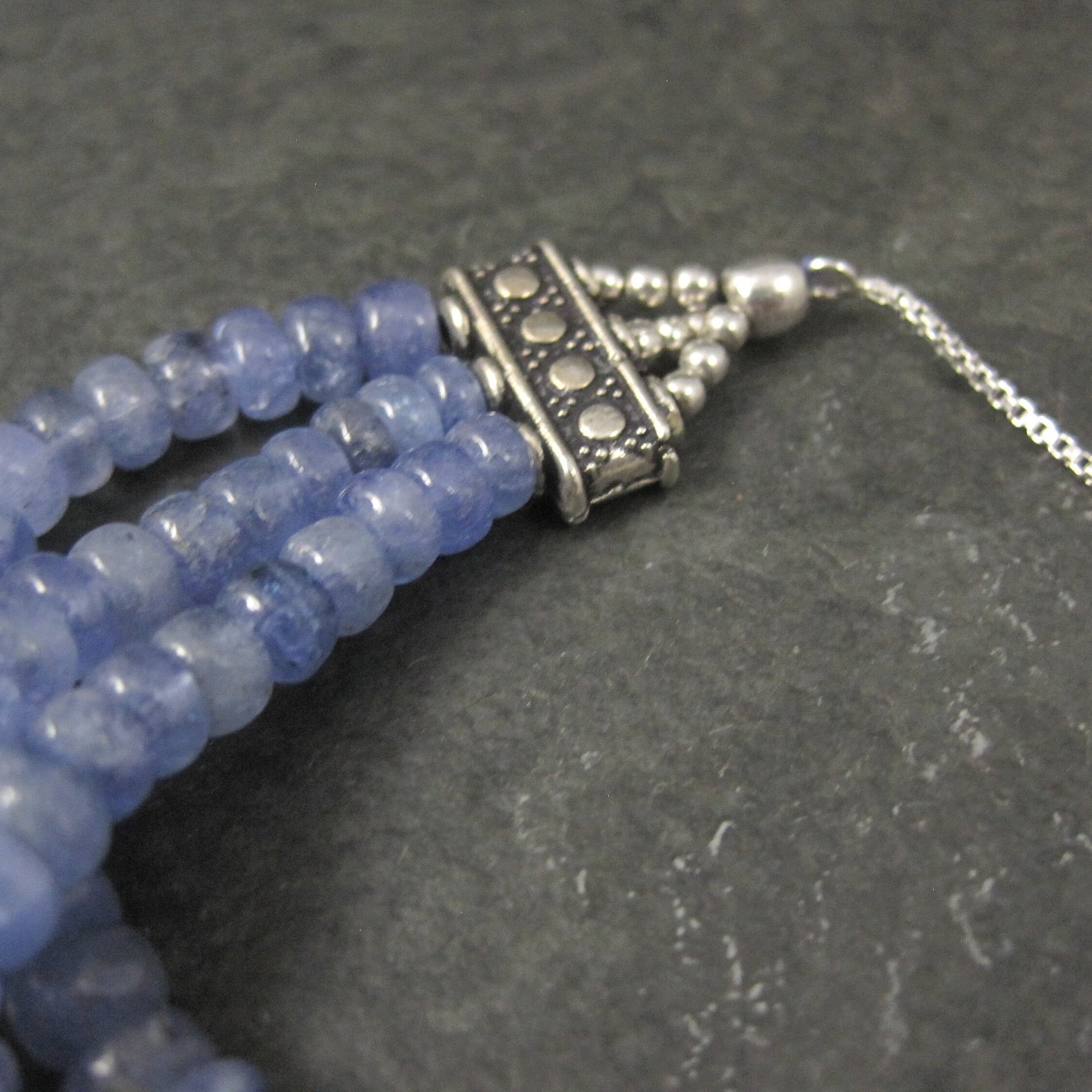 Sterling Tanzanite Bolo Bracelet 6-8"