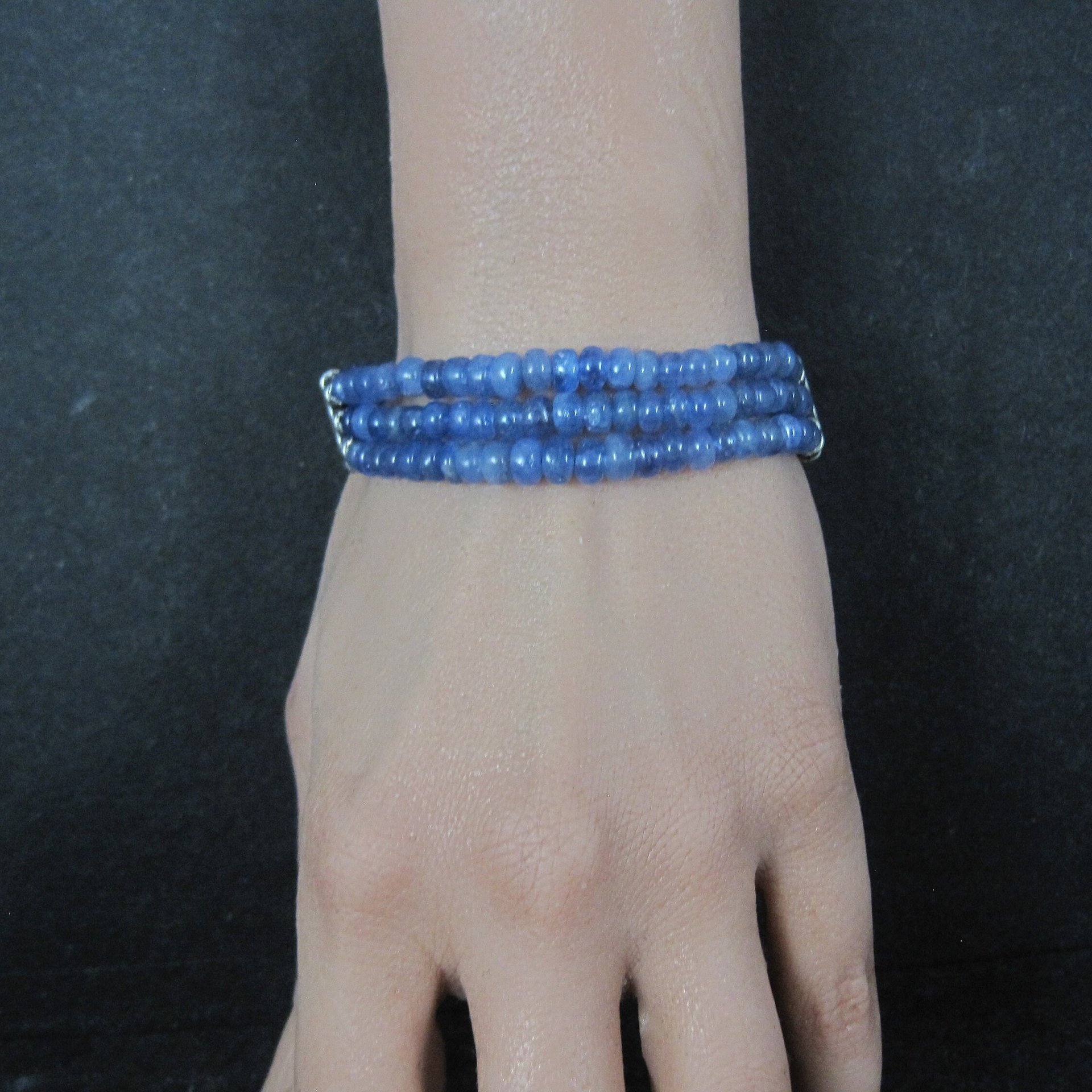 Sterling Tanzanite Bolo Bracelet 6-8"