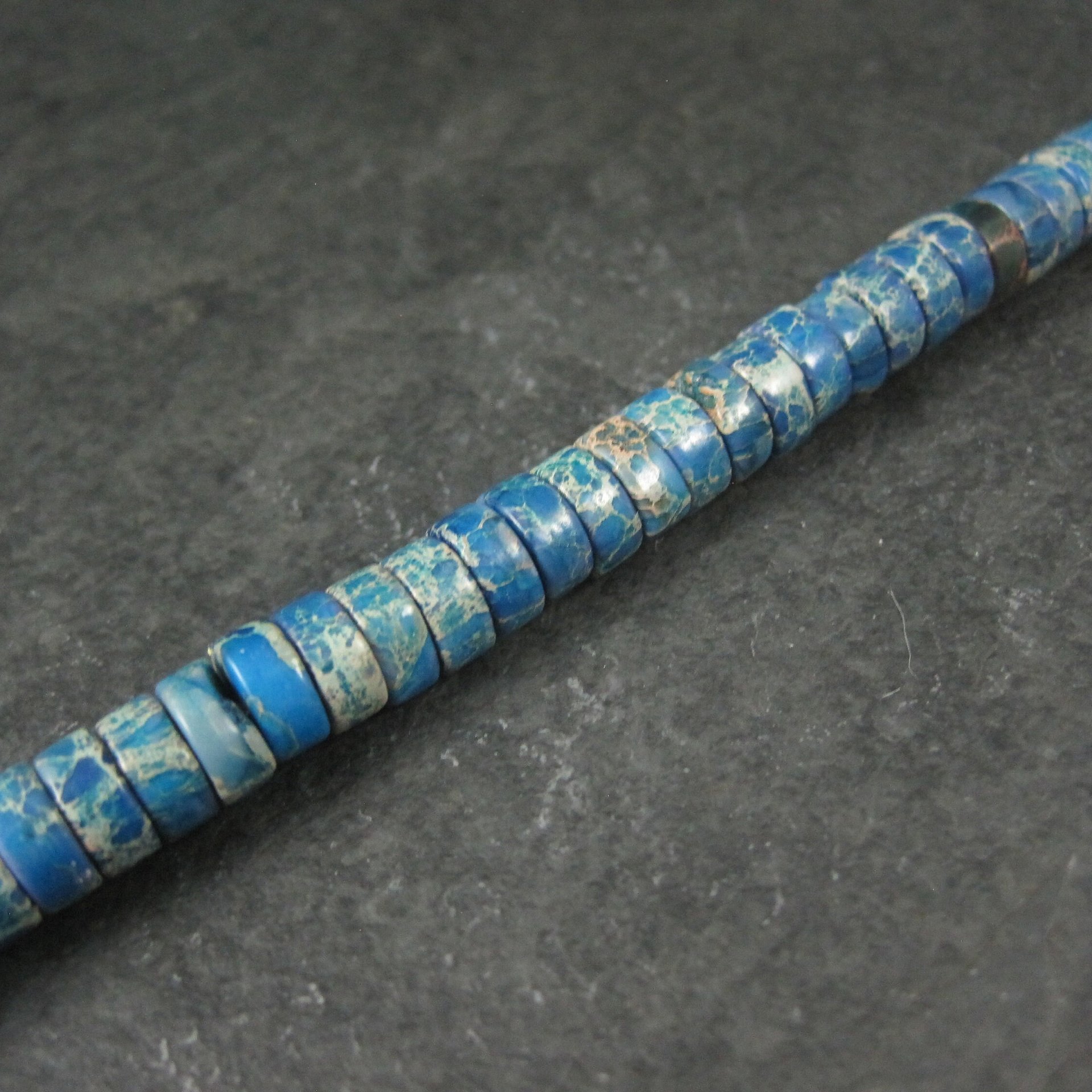 Blue Imperial Jasper Beads 3x7mm