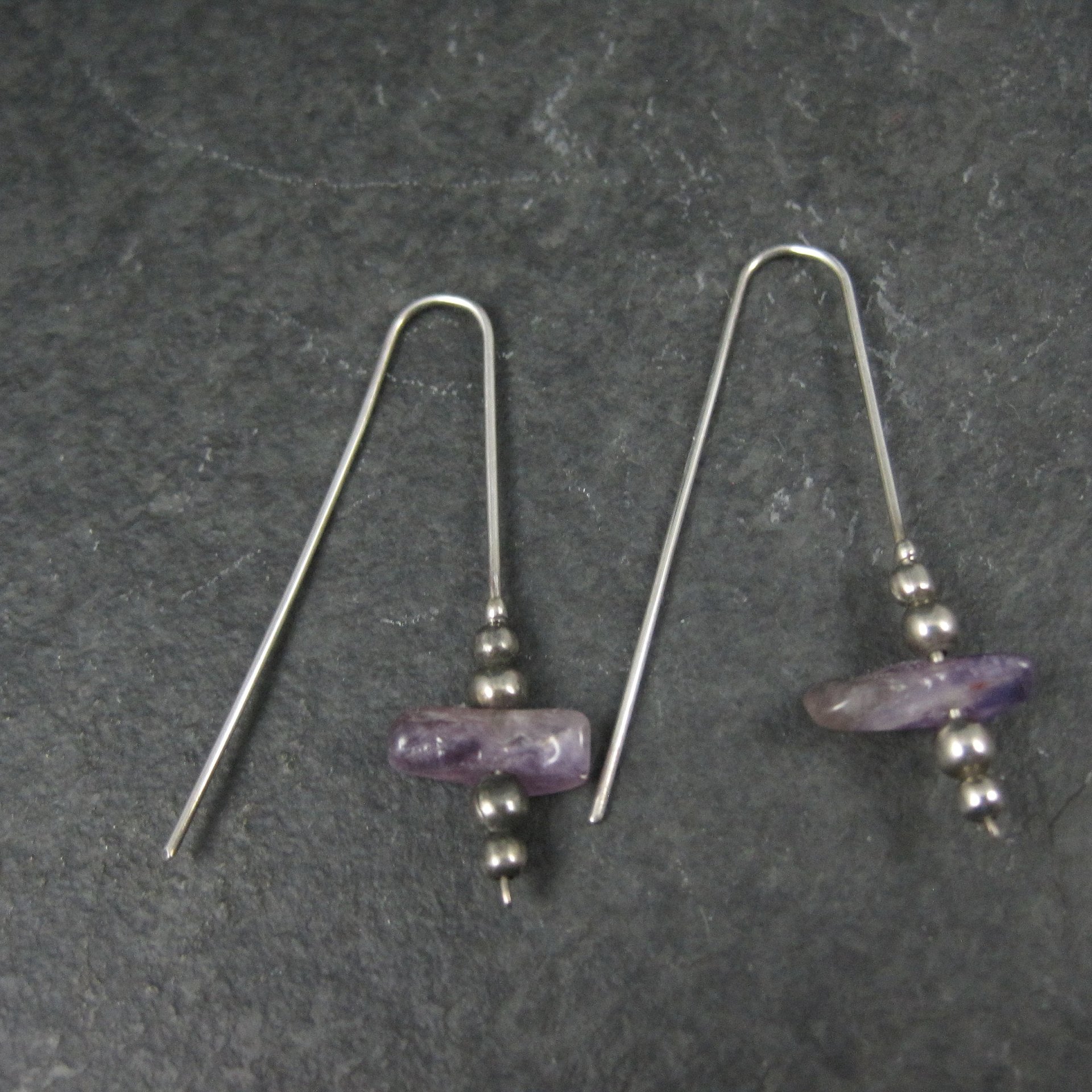 Vintage Sterling Amethyst Earrings