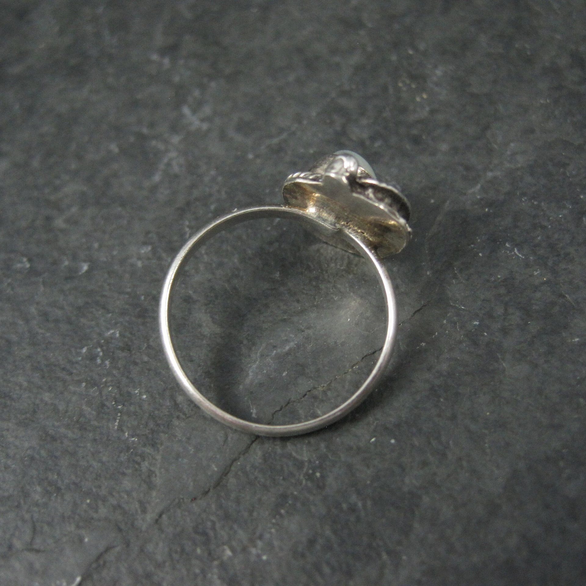 Dainty Southwestern Sterling Mother of Pearl Ring Size 5