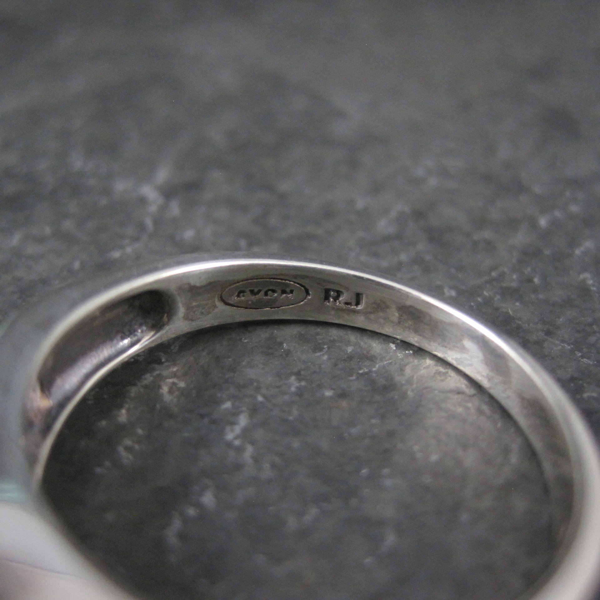 Vintage Sterling Cubic Zirconia Ring Size 9 by Avon