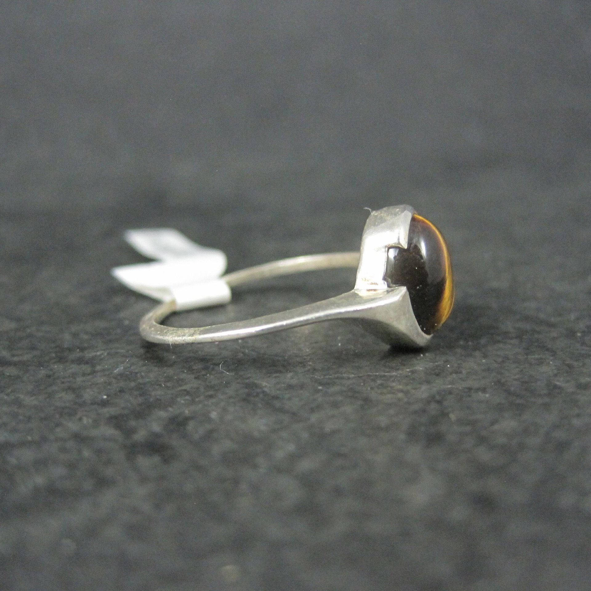 Vintage Sterling Tigers Eye Ring Size 9 NOS