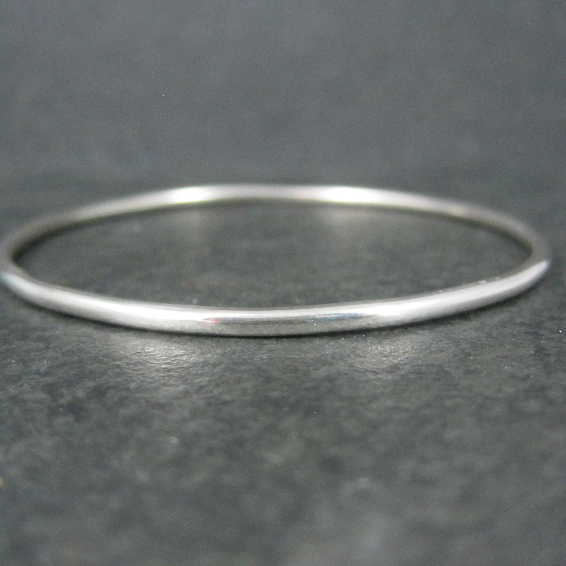 Simple Vintage Sterling Bangle Bracelet 7.75 Inches