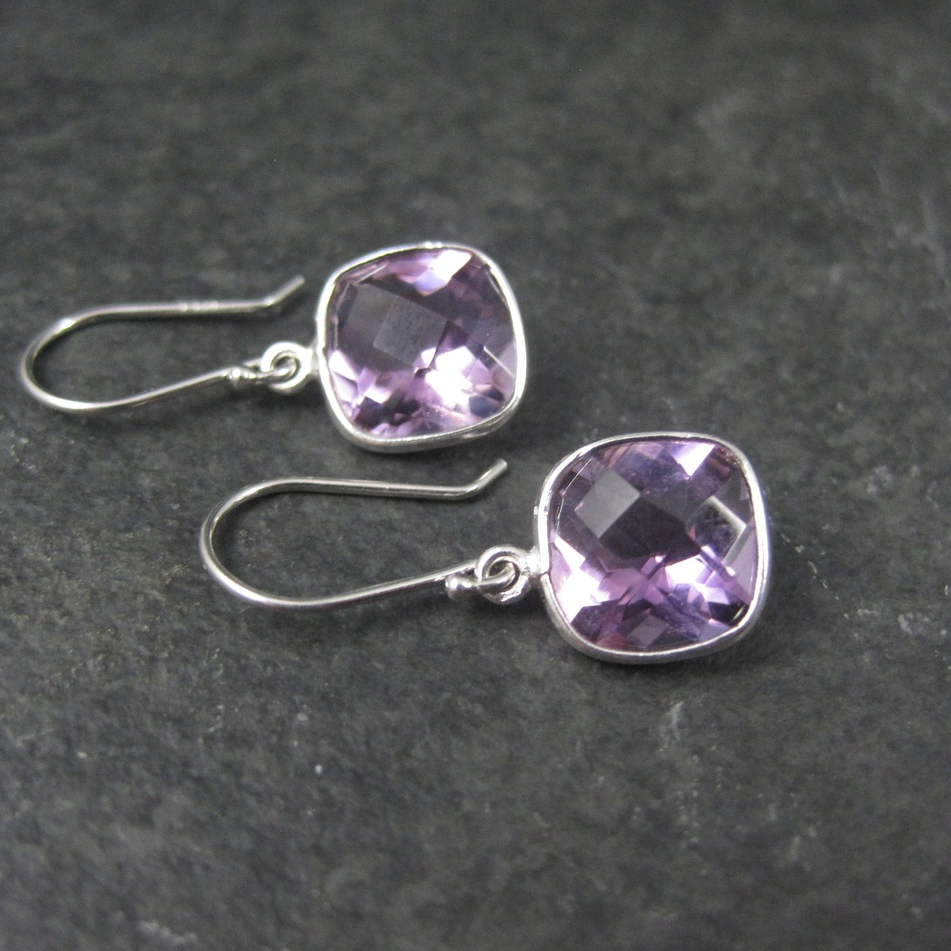 Vintage Sterling Amethyst Earrings