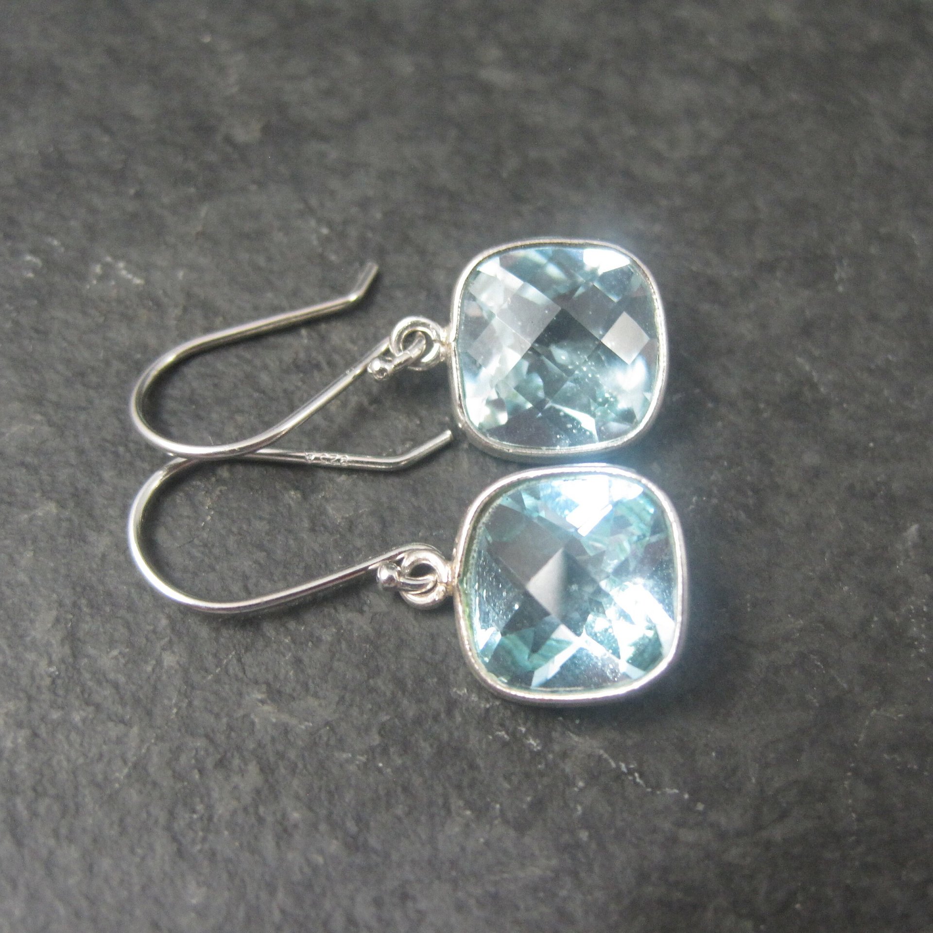 Vintage Sterling Topaz Earrings