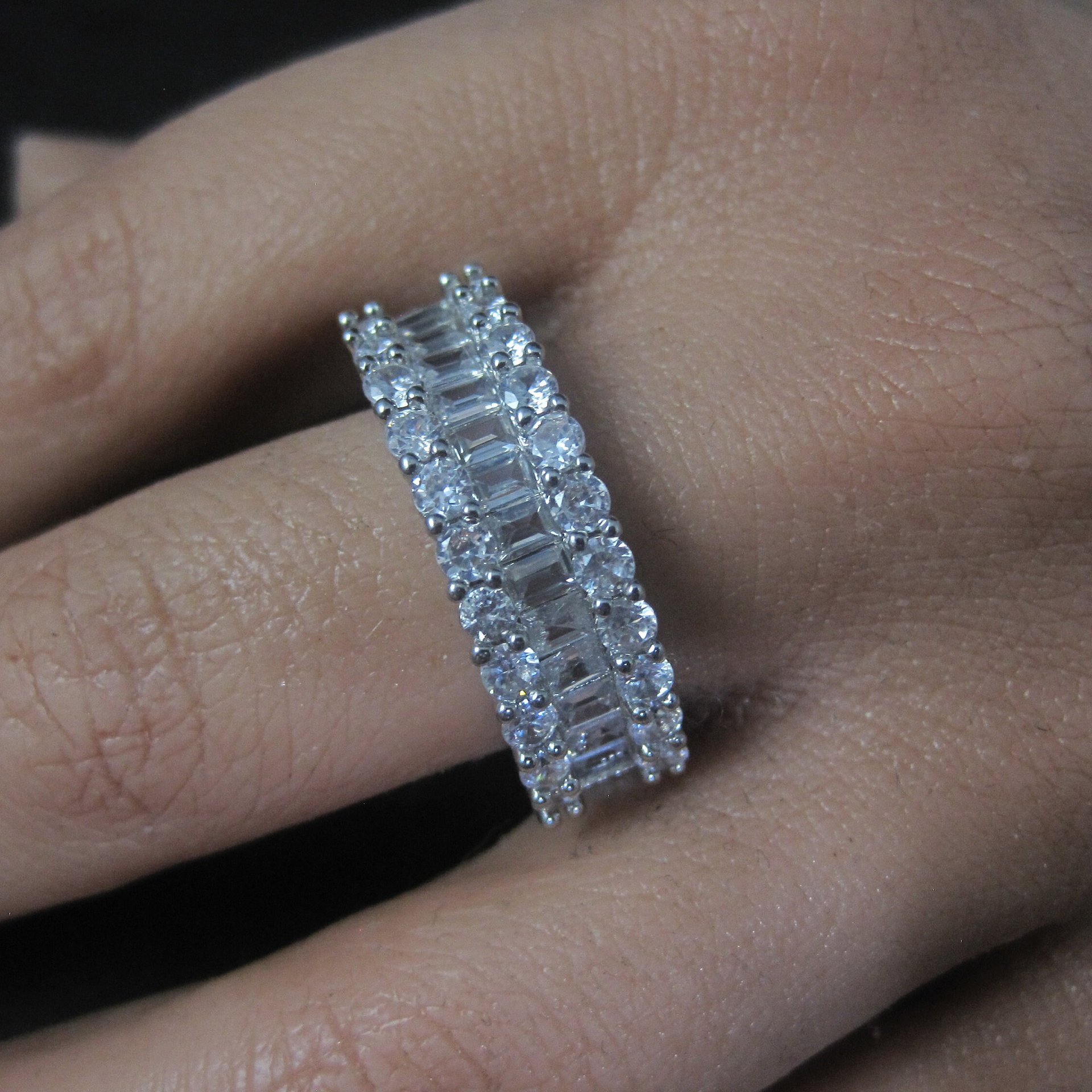 Vintage Sterling Cubic Zirconia Ring Size 10