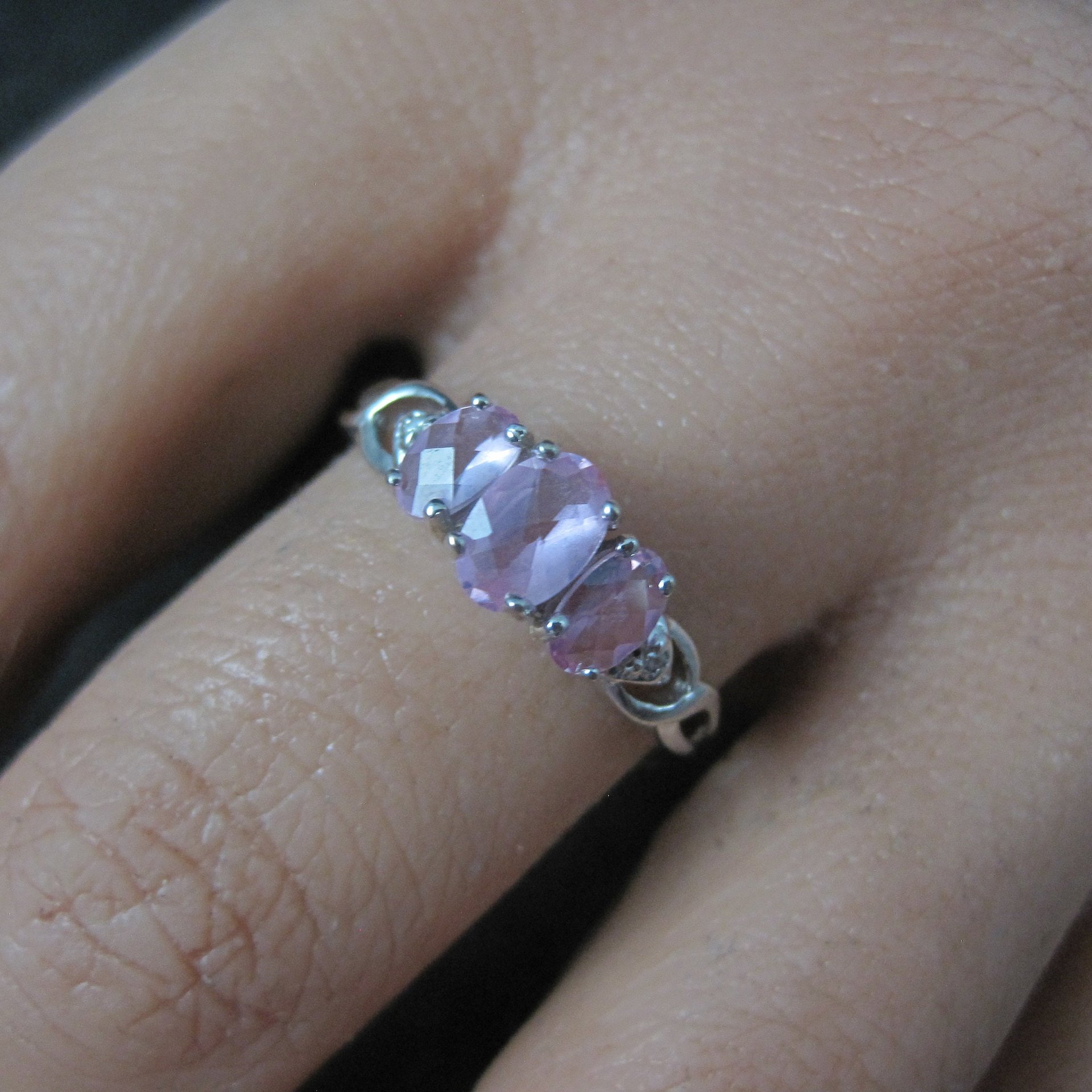Dainty Vintage 10K Pink Topaz Ring Size 7