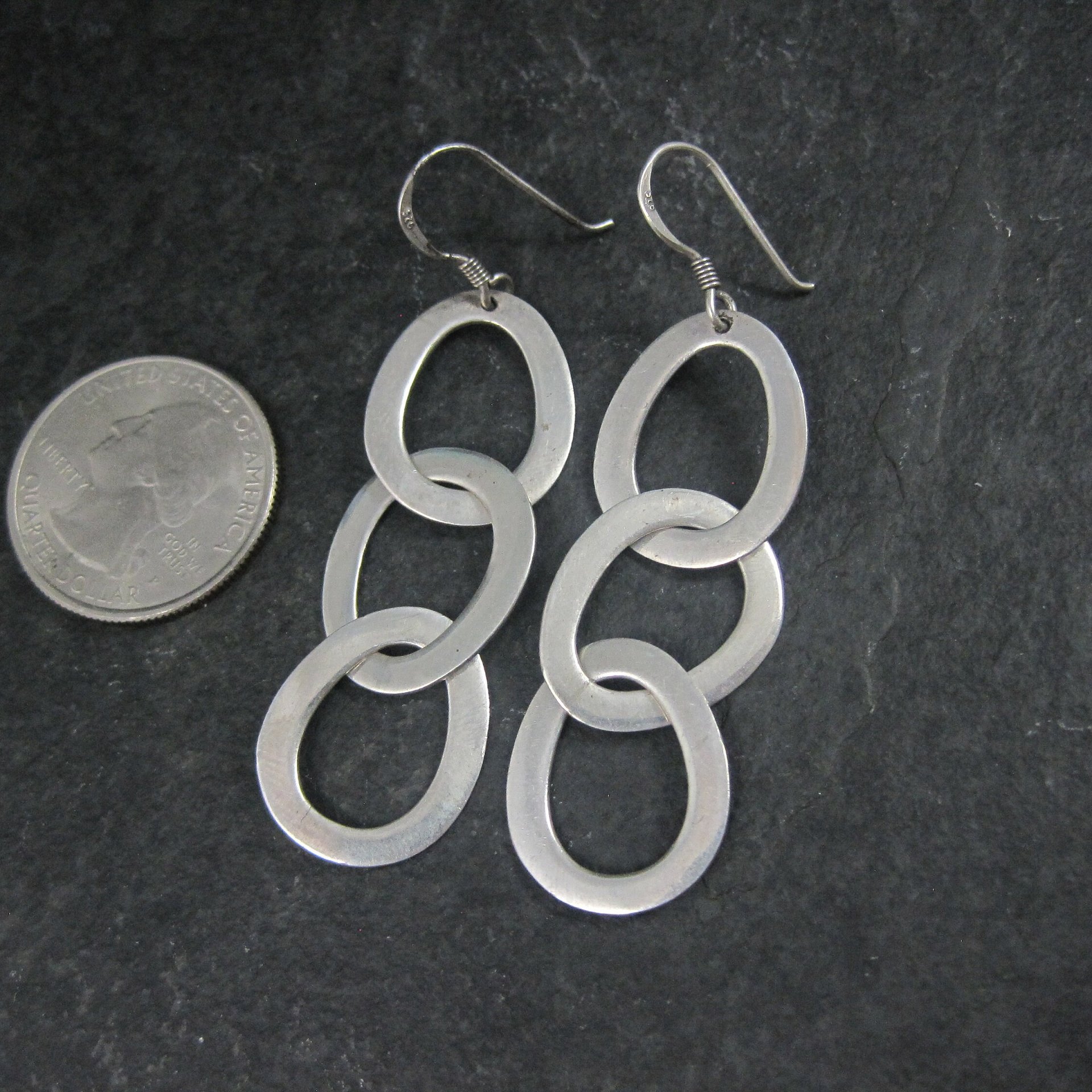 Vintage Sterling Chain Link Earrings