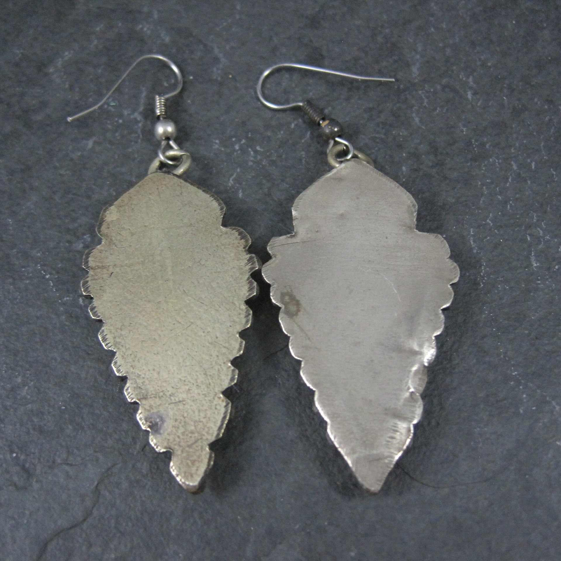 Large Vintage Denim Lapis Earrings