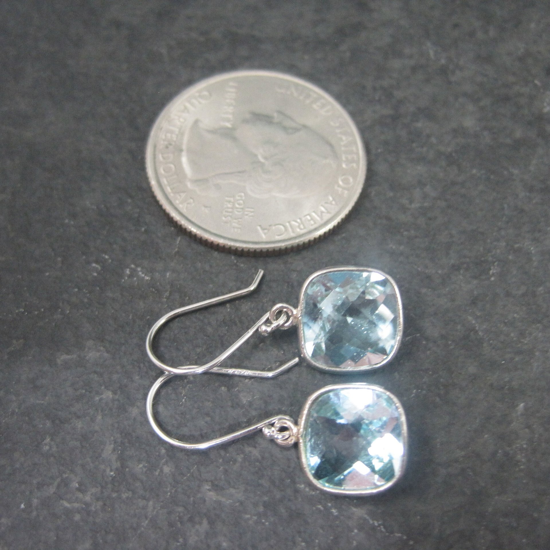 Vintage Sterling Topaz Earrings