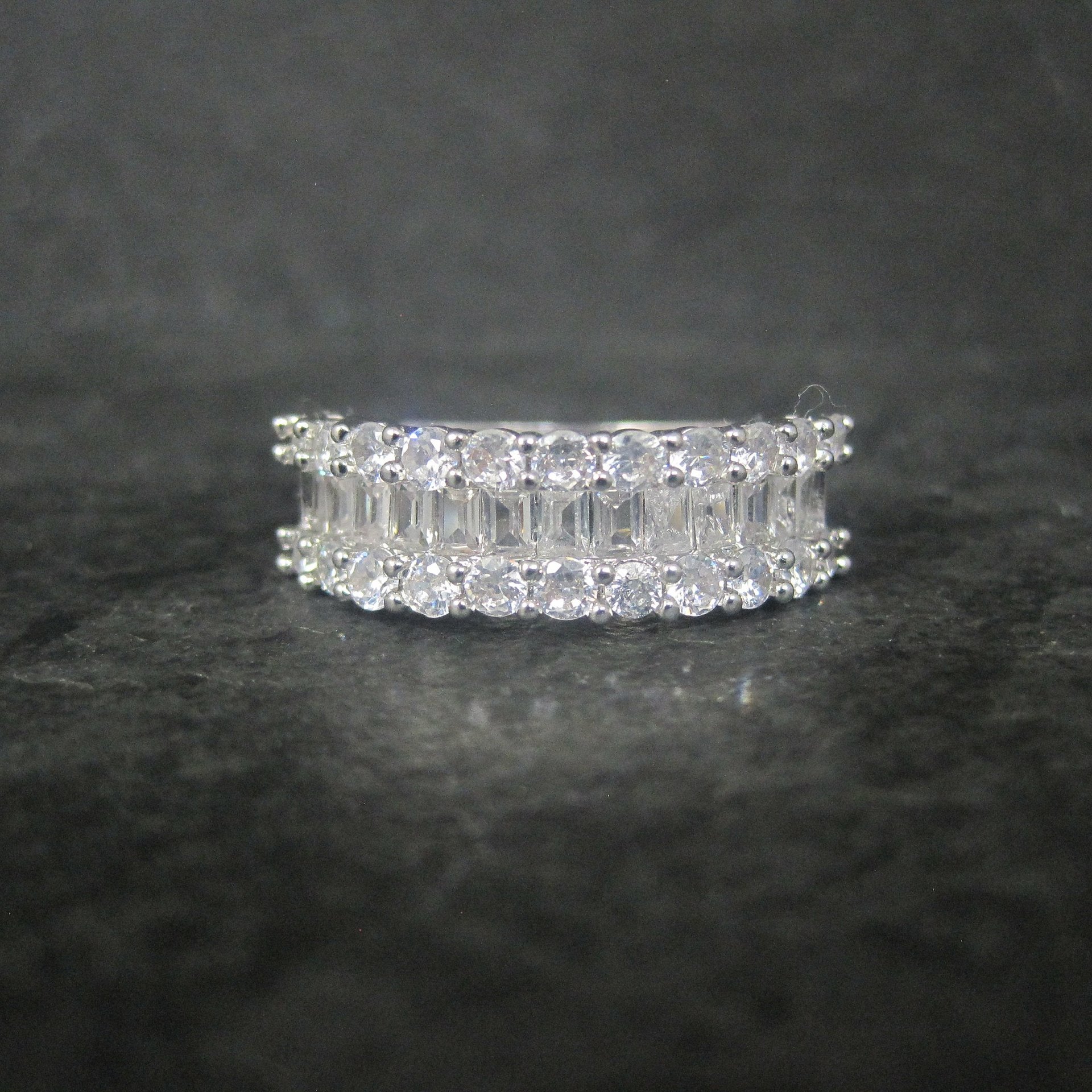 Vintage Sterling Cubic Zirconia Ring Size 10