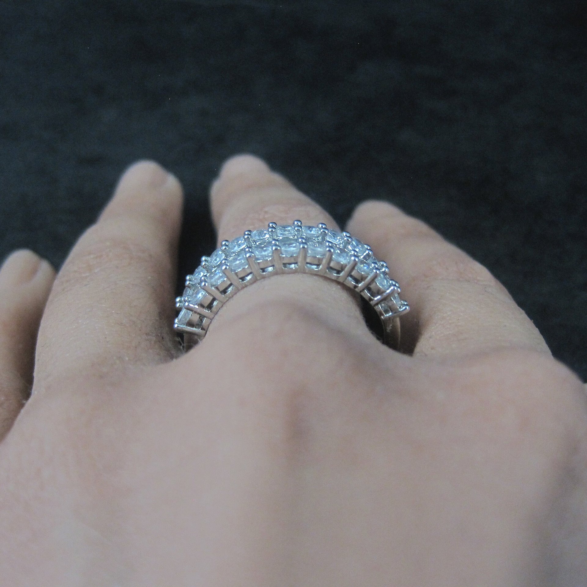 Vintage Sterling Cubic Zirconia Ring Size 10