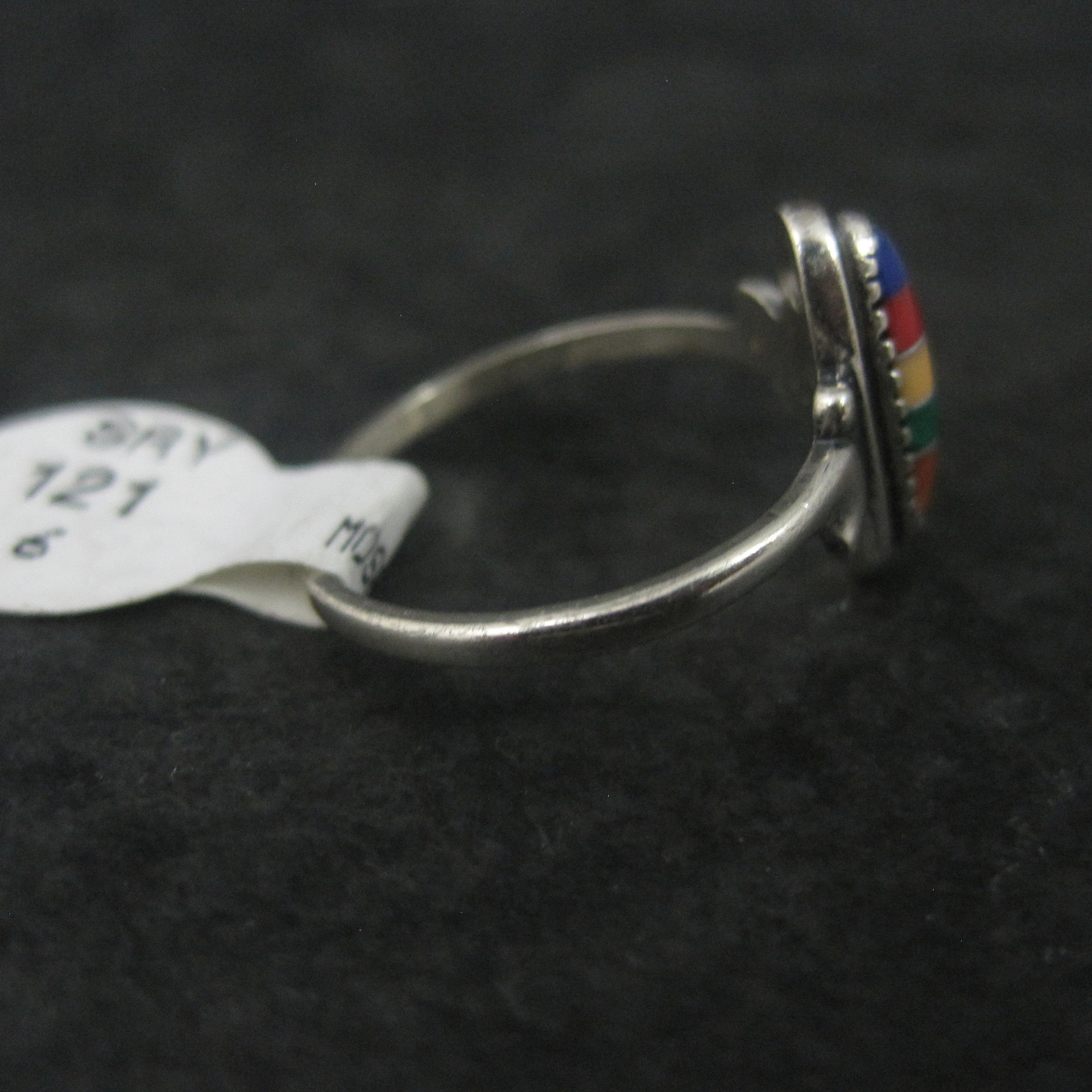Dainty Southwestern Sterling Inlay Ring