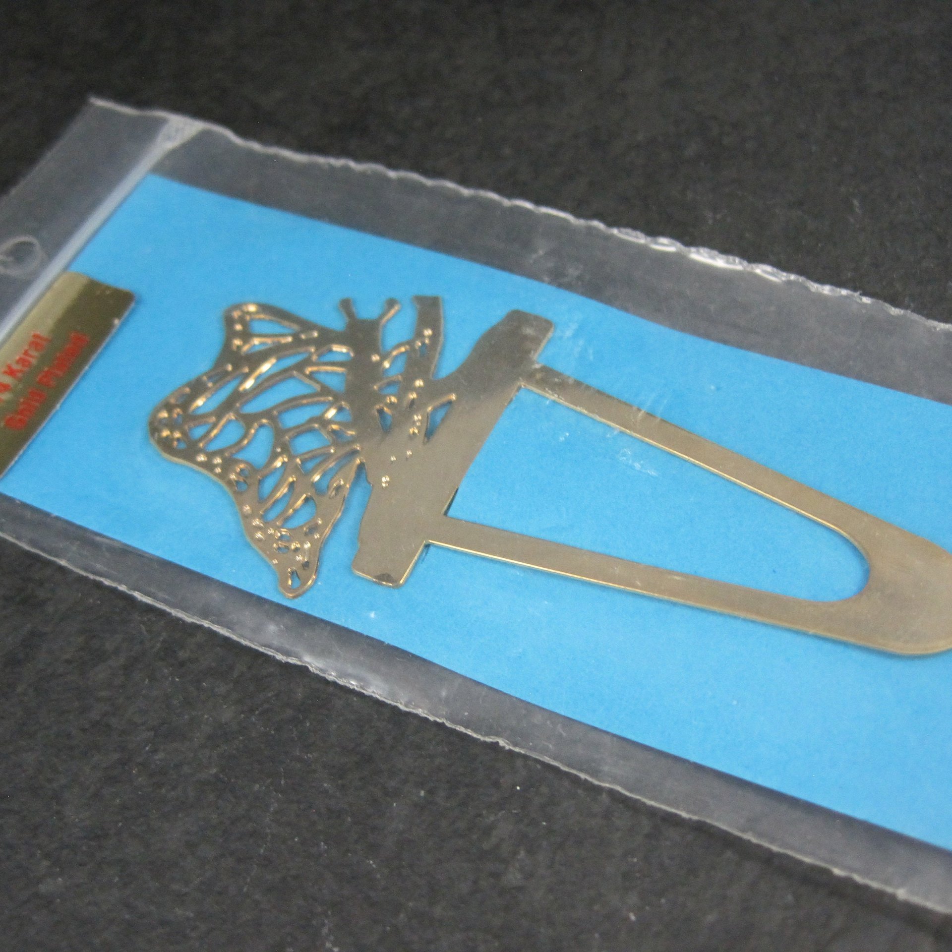 Vintage 14K Gold Plated Butterfly Bookmark