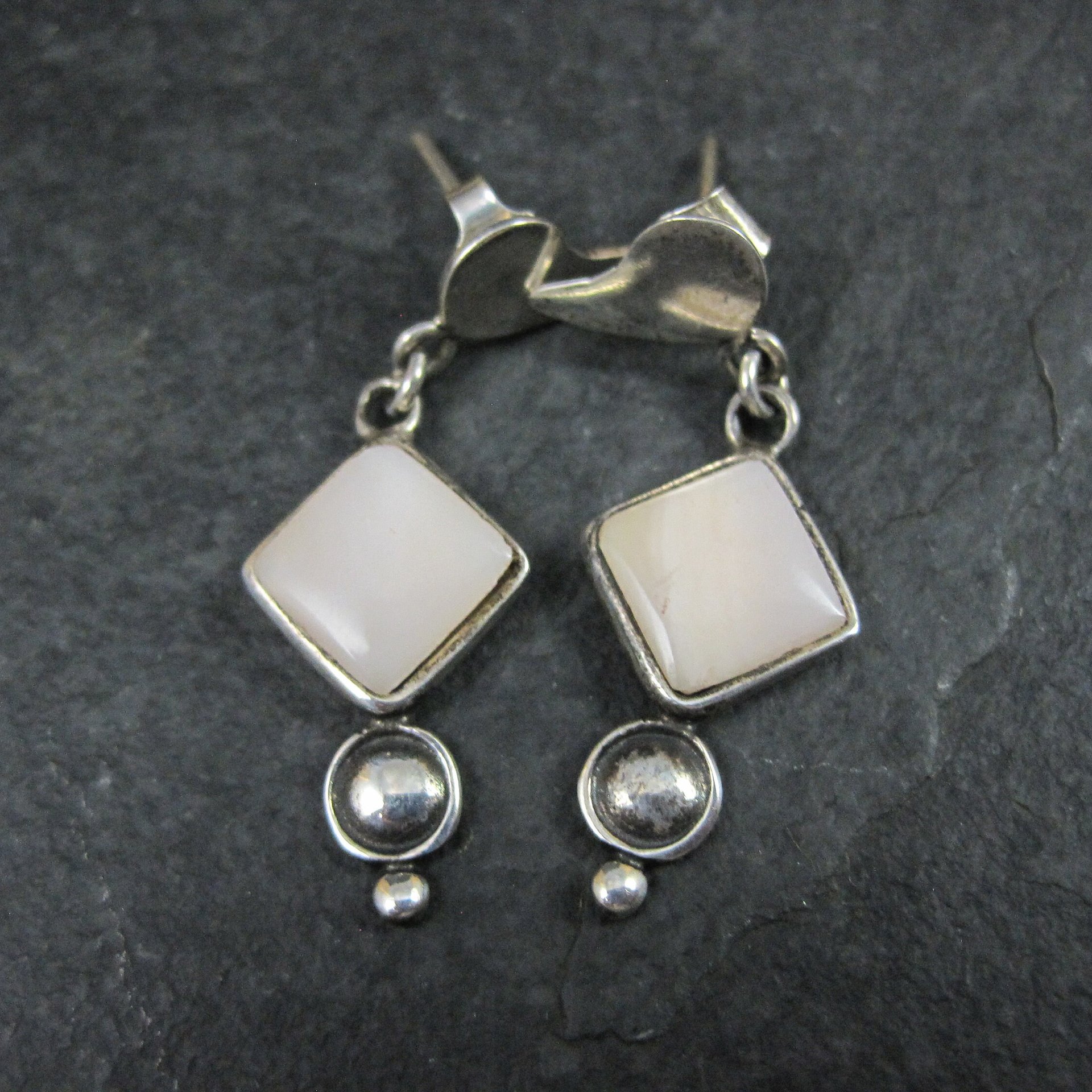 Vintage Sterling Quartz Earrings