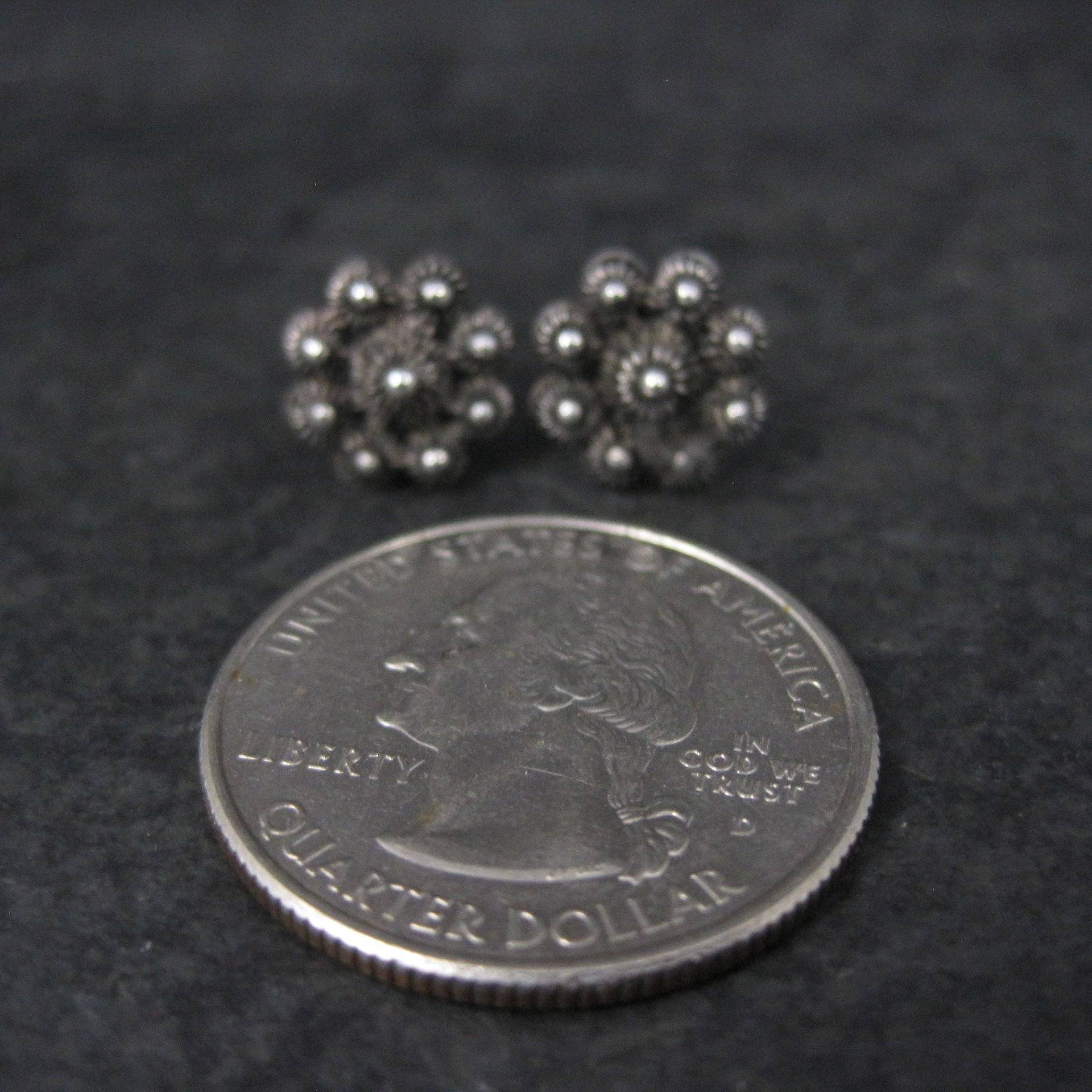 Vintage Sterling Etruscan Stud Earrings 10mm
