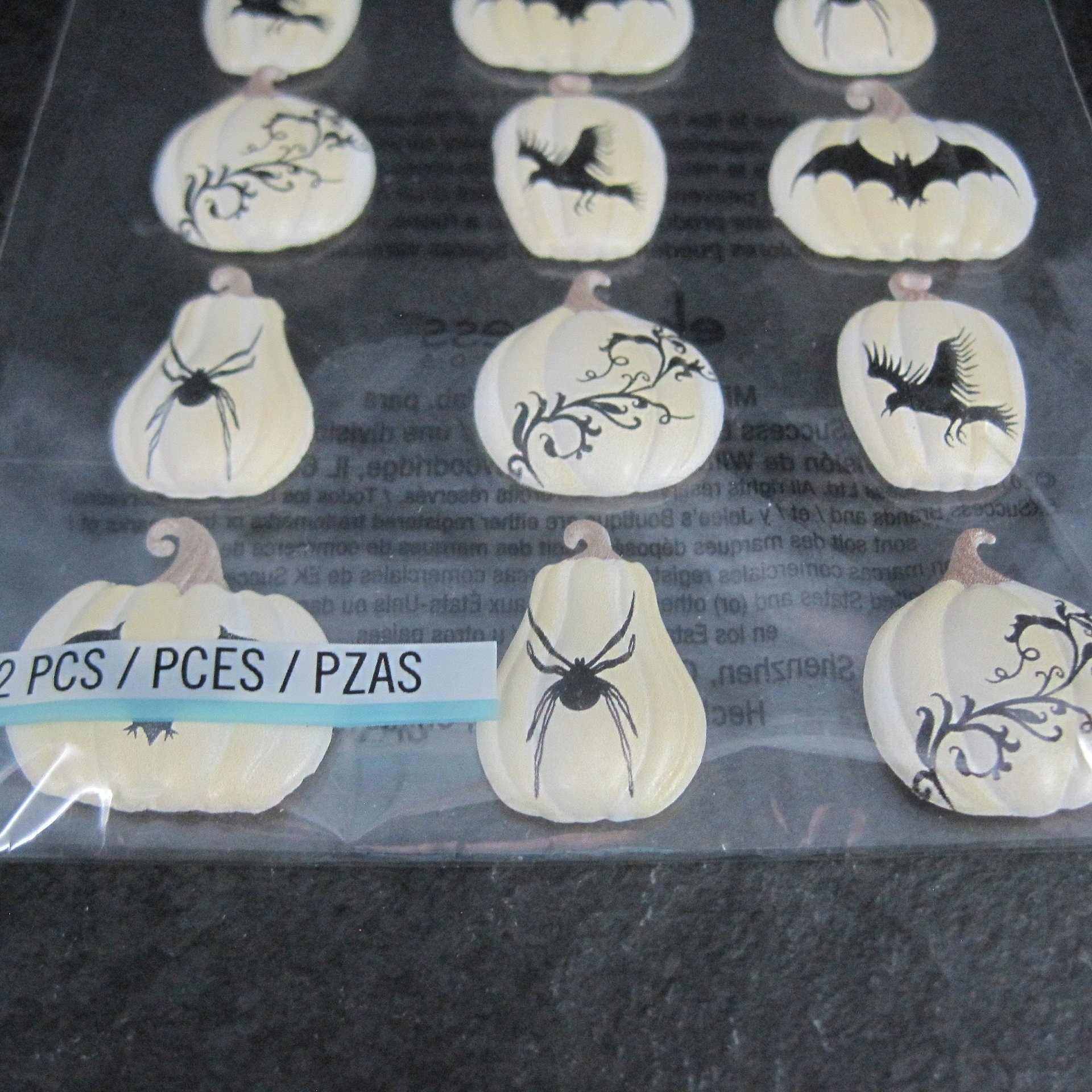 Jolees Dimensional White Pumpkin Halloween Stickers Discontinued