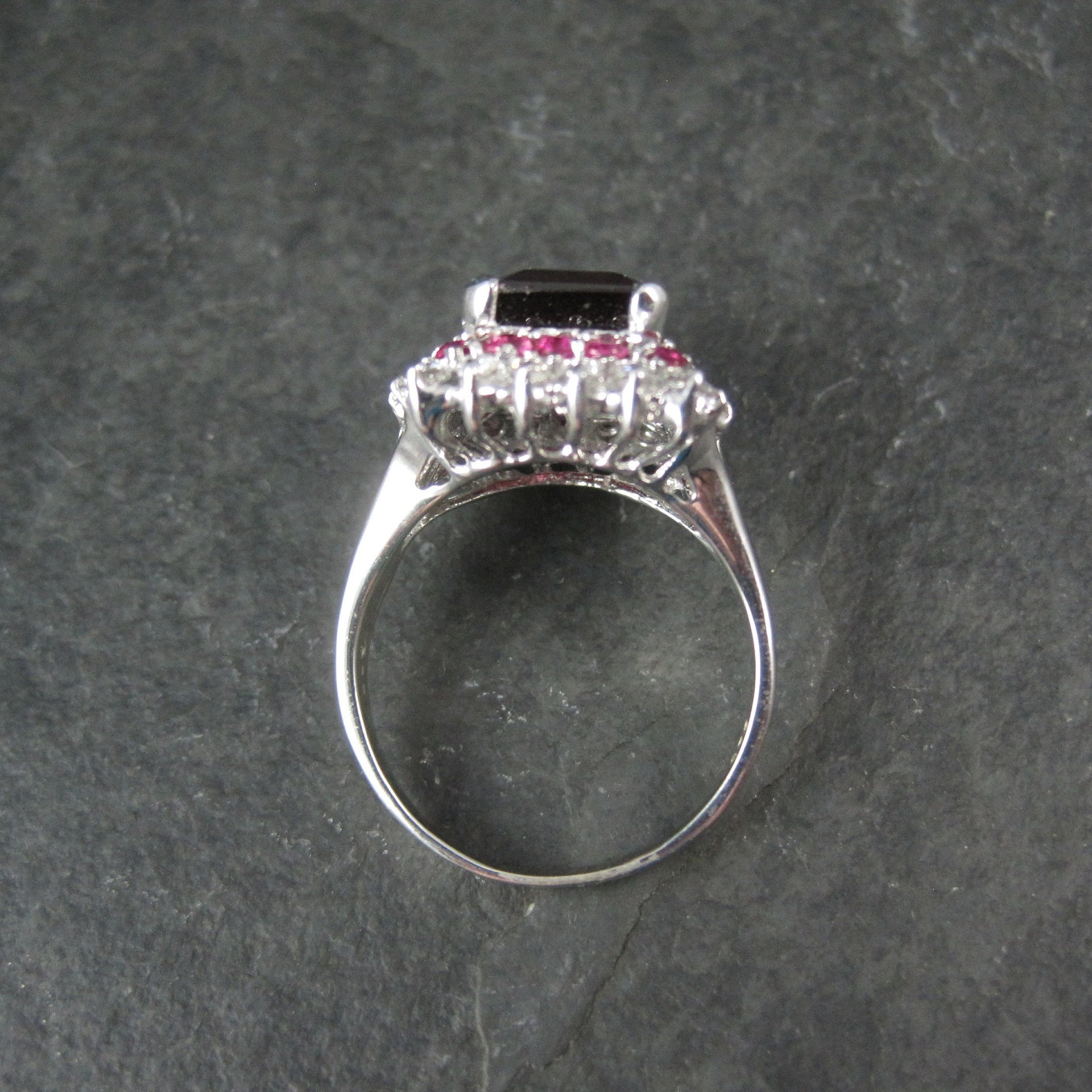 Estate Sterling Blood Red Ruby Ring Size 8