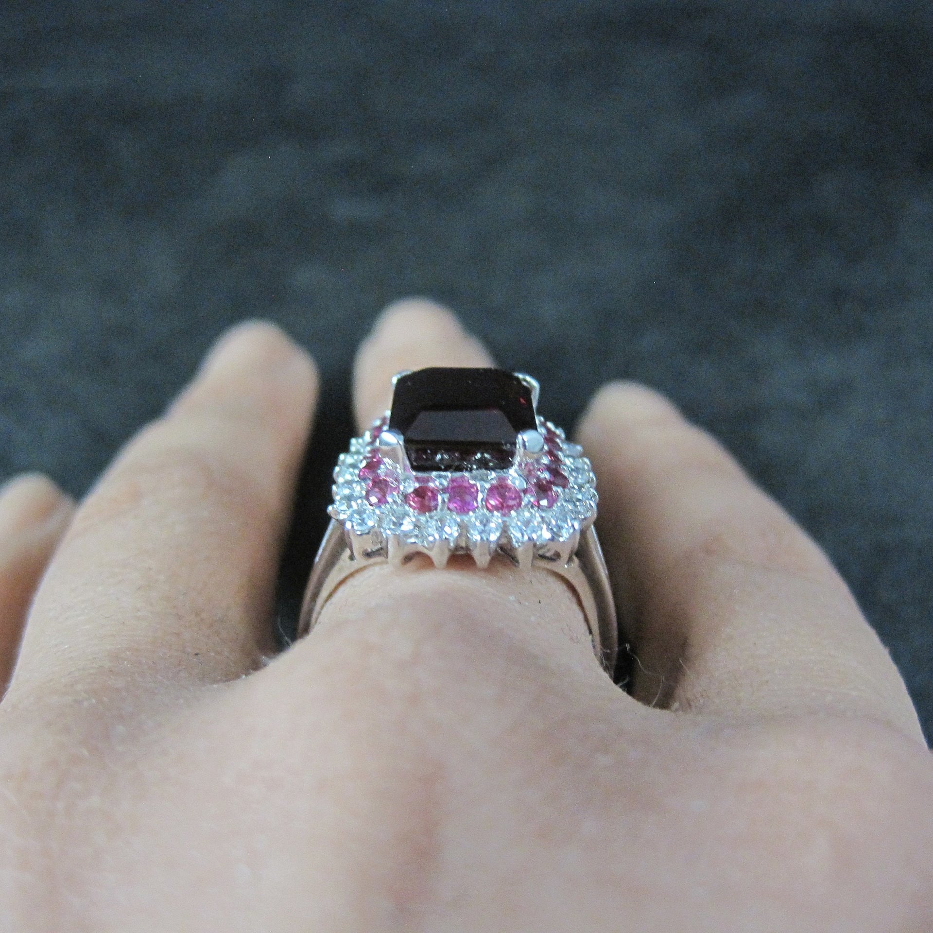 Estate Sterling Blood Red Ruby Ring Size 8