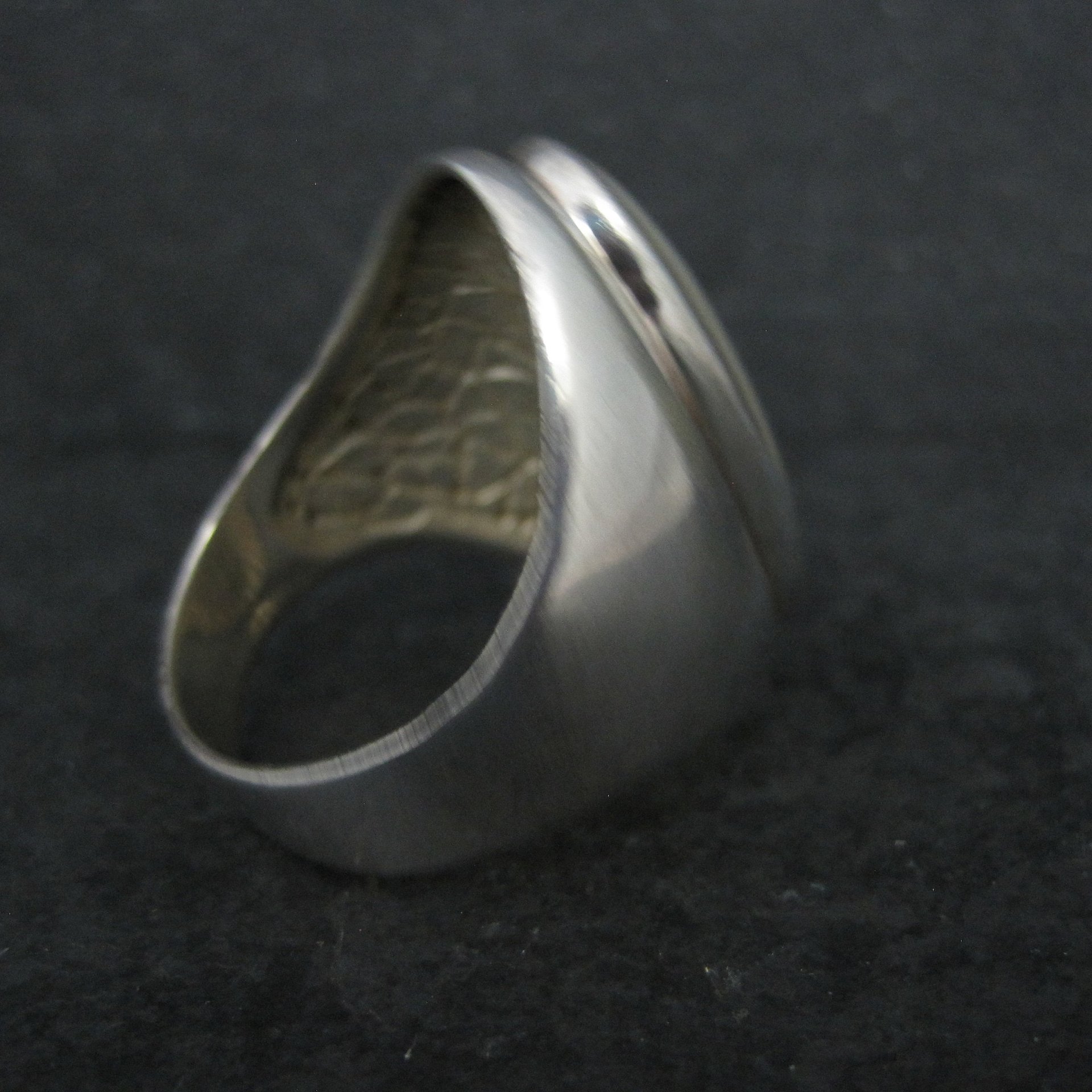 Estate Sterling Mother of Pearl Ring Size 9.5