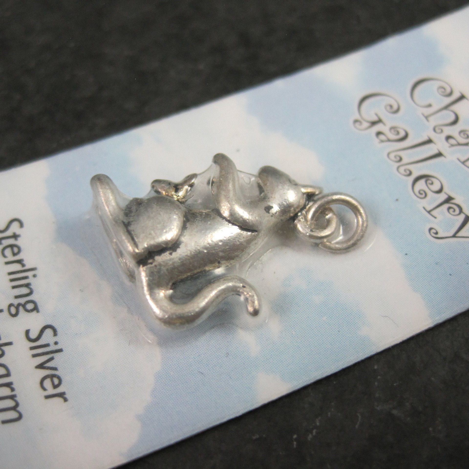Silver Plated Mother & Baby Kangaroo Charm