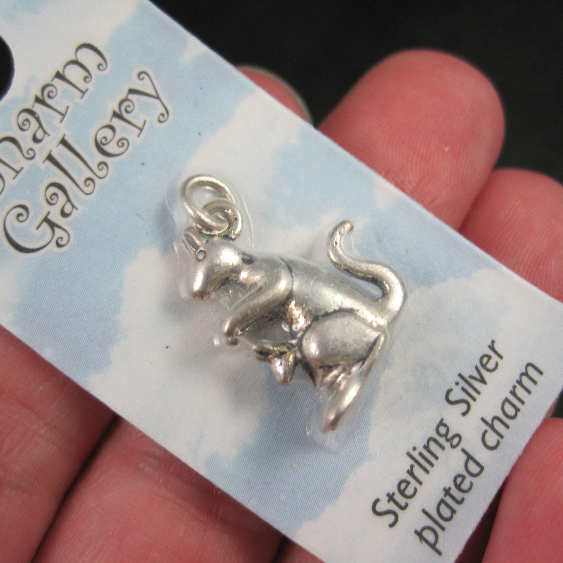 Silver Plated Mother & Baby Kangaroo Charm