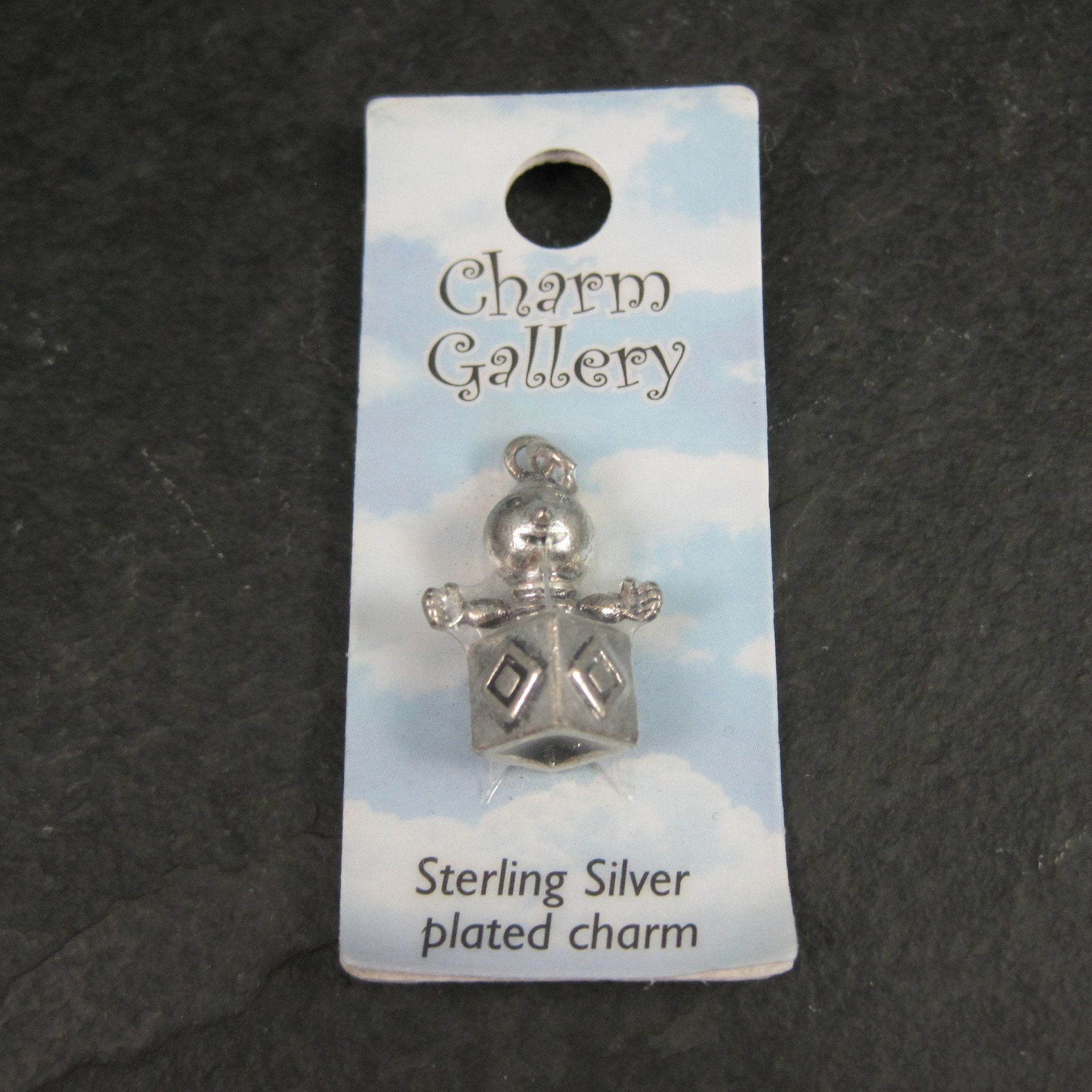Silver Plated Jack In The Box Charm