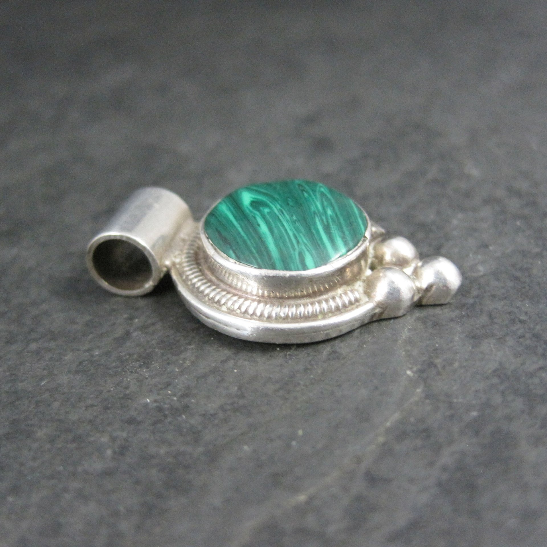 Mexican Sterling Malachite Pendant