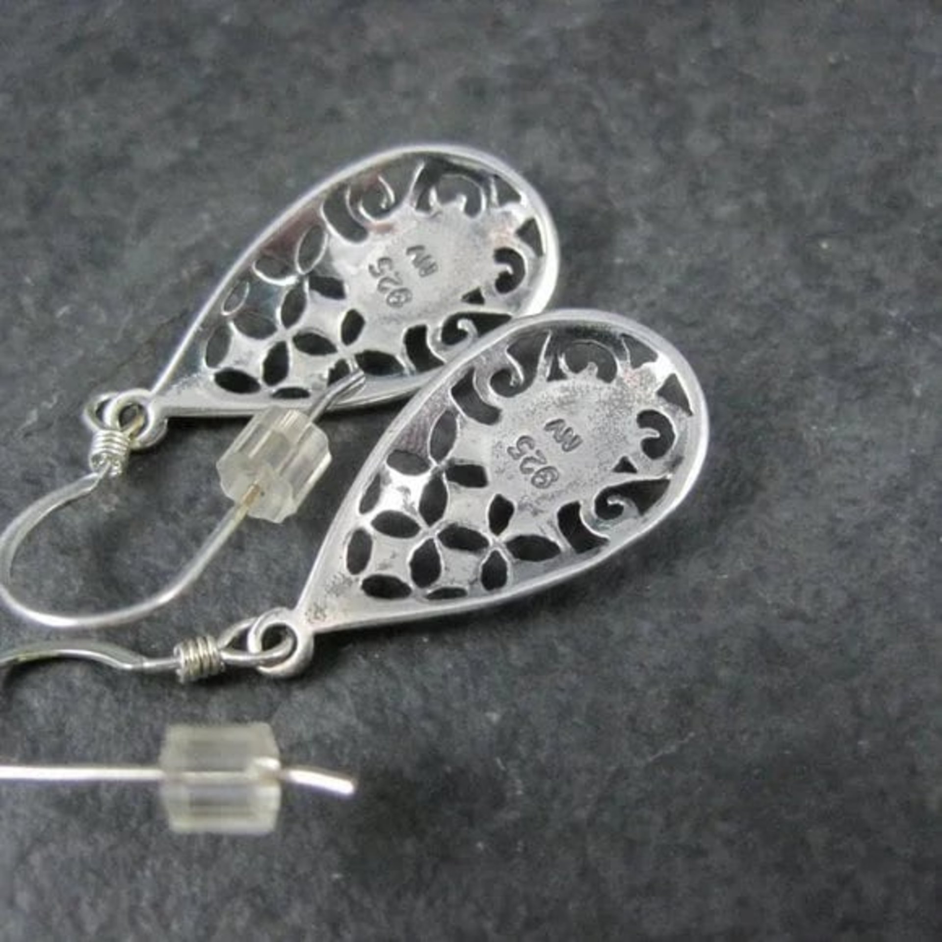 Filigree Sterling Abalone Earrings