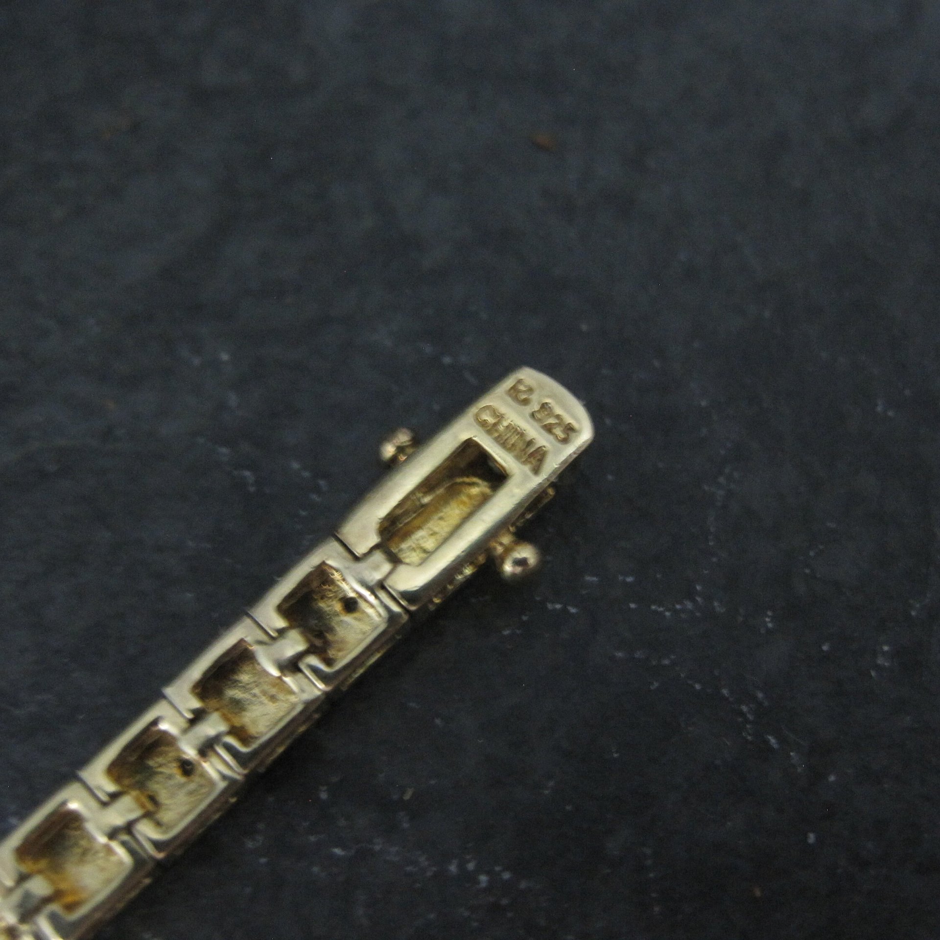 Vintage Vermeil Sterling Diamond Bracelet 7.25 Inches Ross Simons