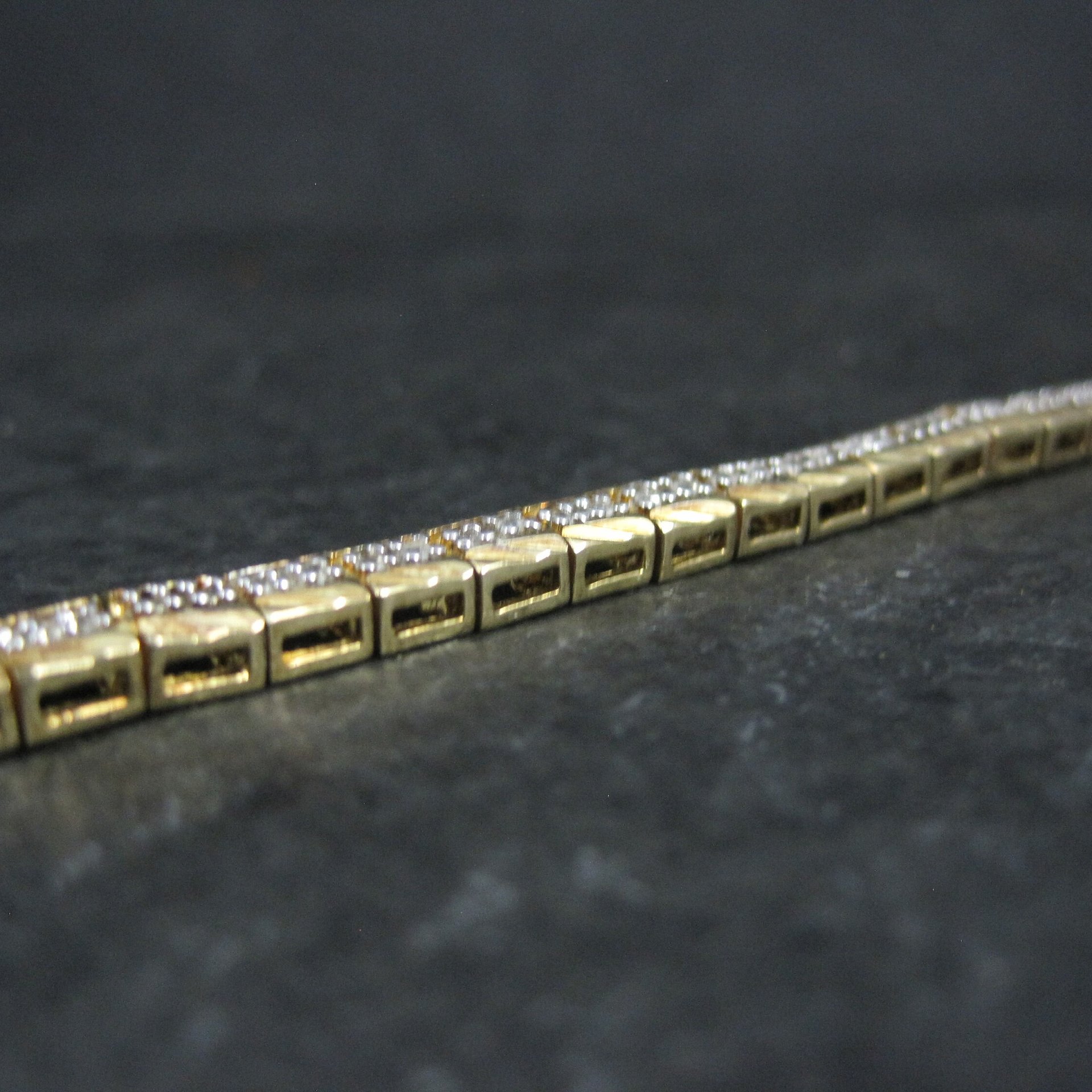 Vintage Vermeil Sterling Diamond Bracelet 7.25 Inches Ross Simons