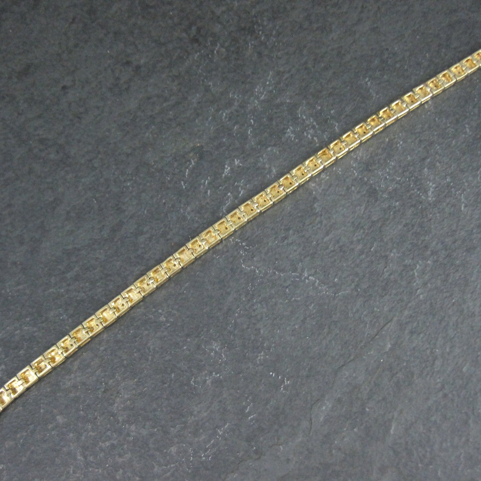 Vintage Vermeil Sterling Diamond Bracelet 7.25 Inches Ross Simons