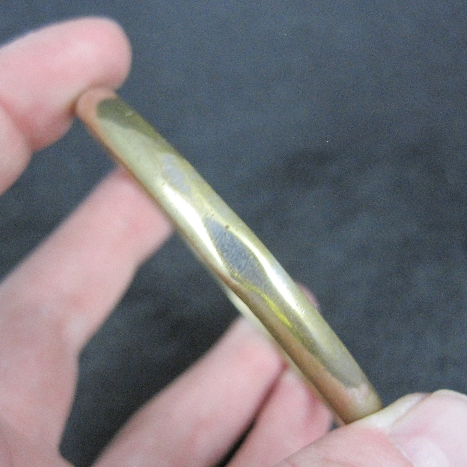Vintage Vermeil Sterling Bangle Bracelet 7.75" 1980s Mexican Silver