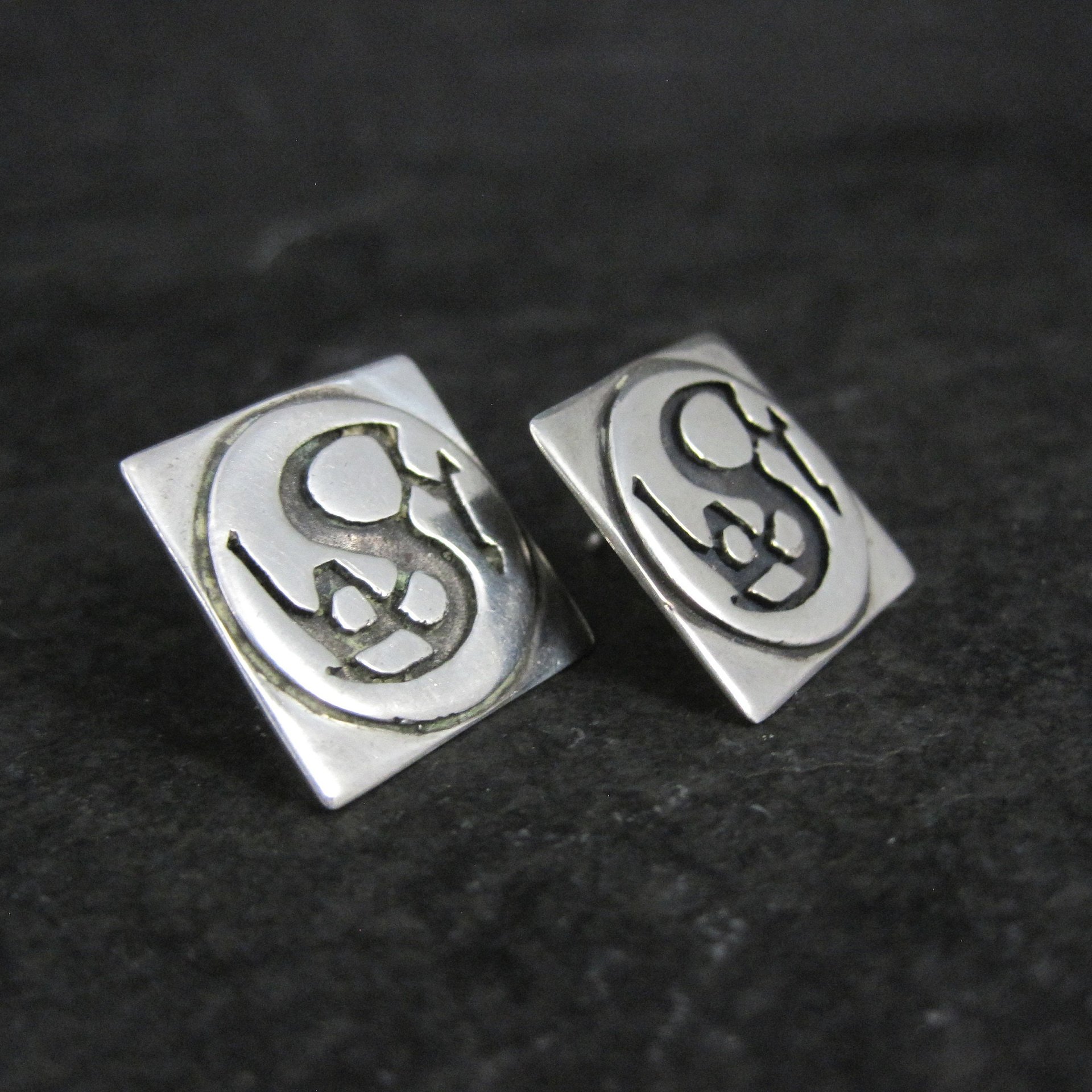 Vintage Sterling Dragon Earrings