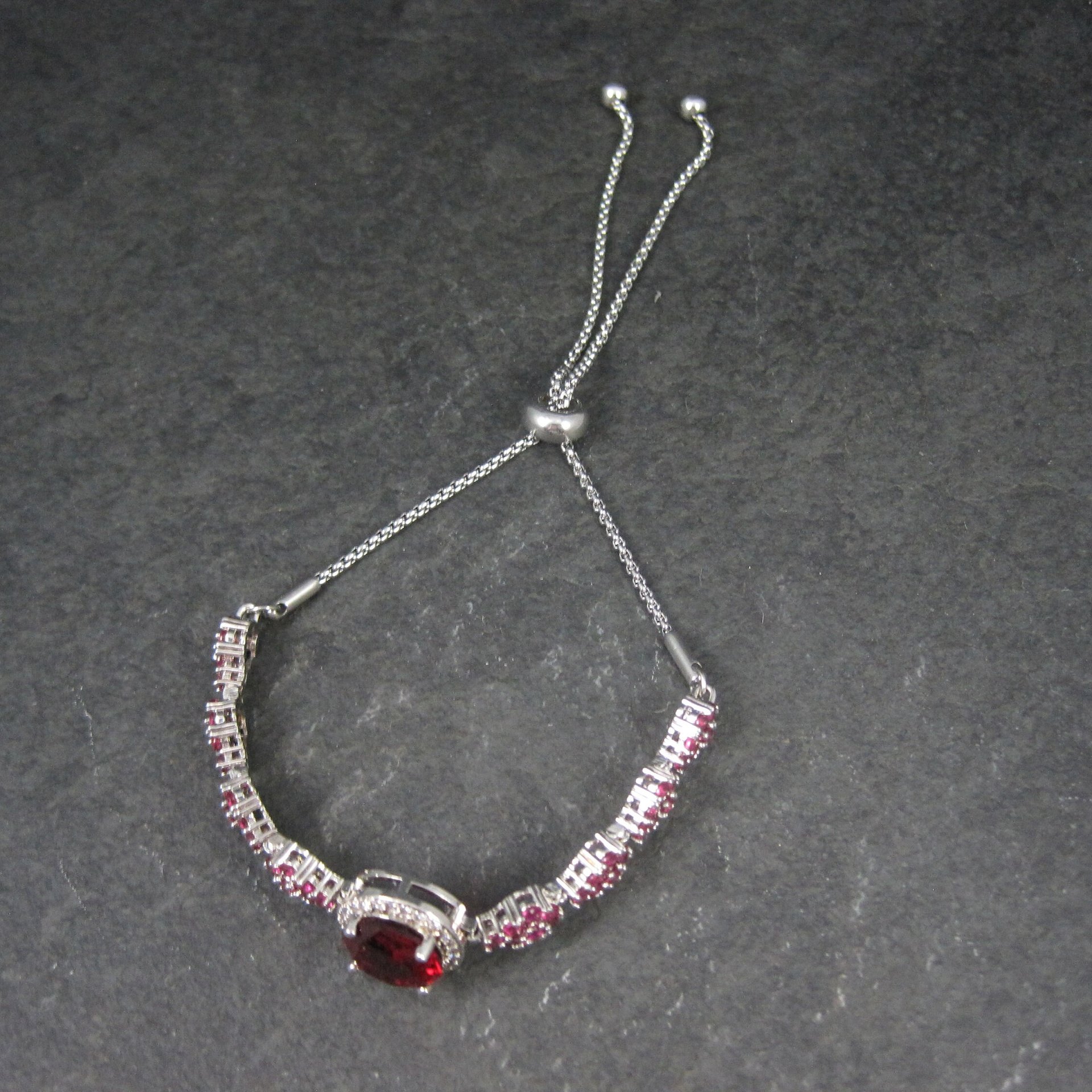 Genuine Ruby Bolo Bracelet Altered Adjustable
