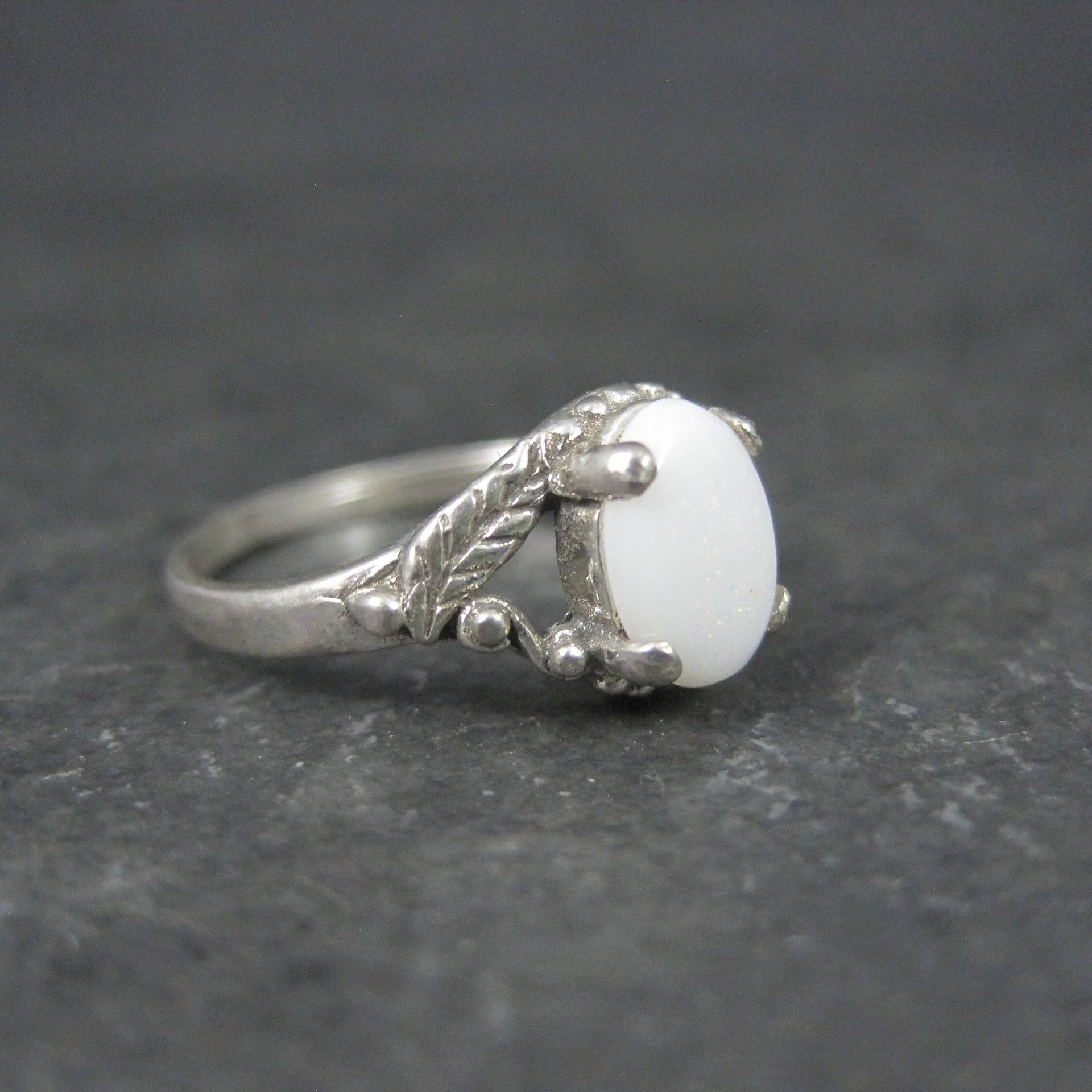Vintage Sterling Opal Ring NOS Size 5.5