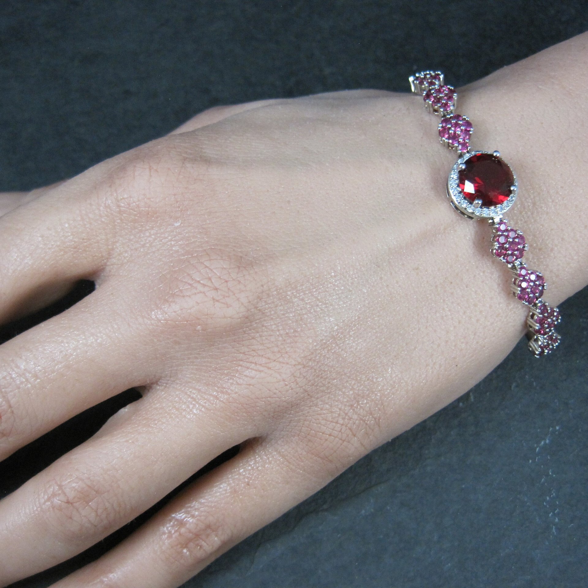Genuine Ruby Bolo Bracelet Altered Adjustable
